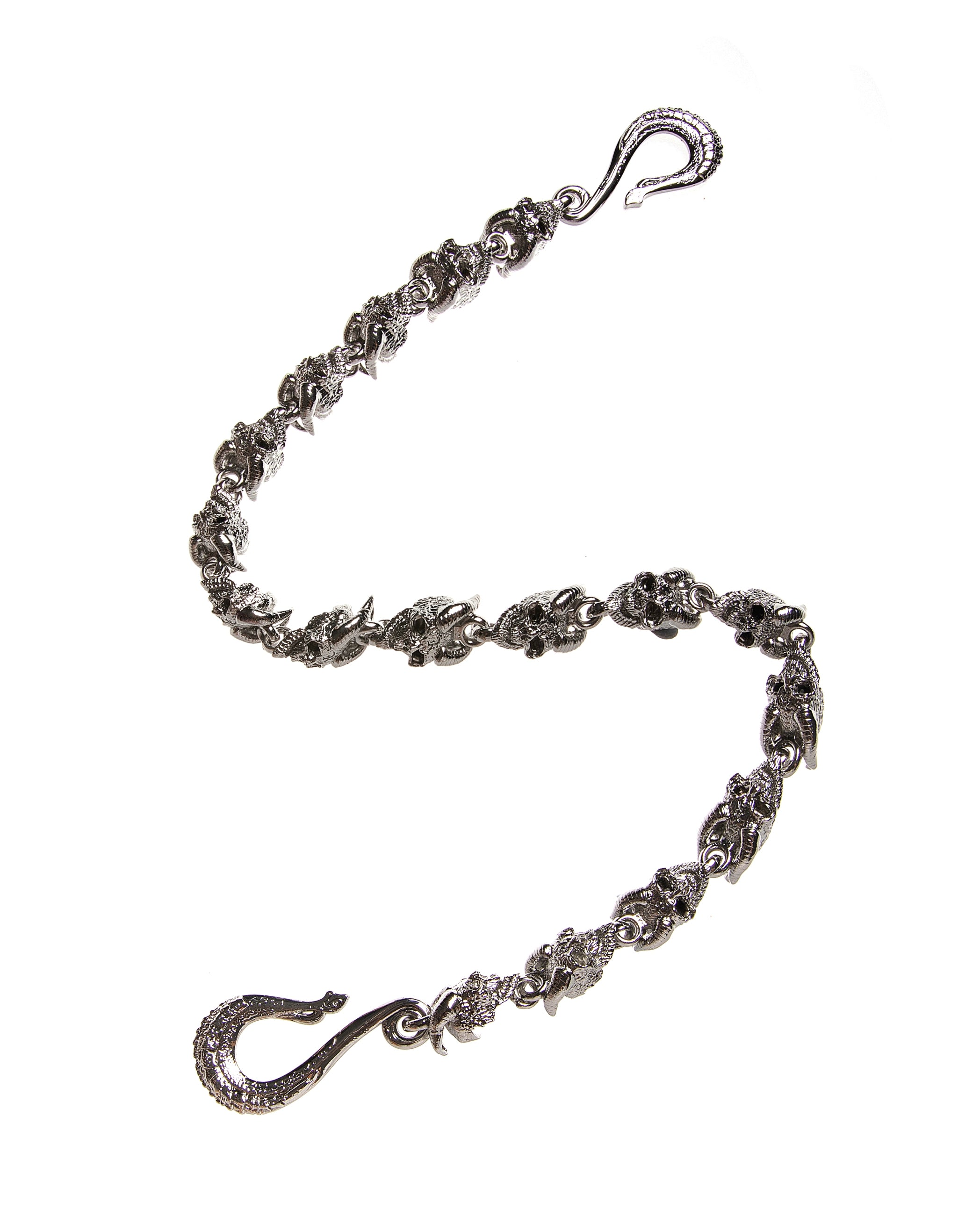 【Kaashpaige/Tana/李大奔同款】RGZ恶走族山羊角骷髅Goats裤链