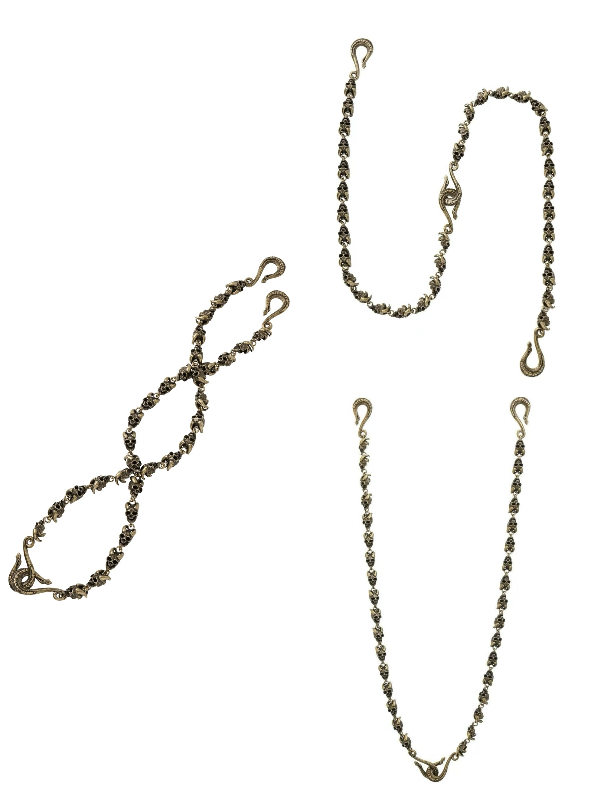 【Kaashpaige/Tana/李大奔同款】RGZ恶走族山羊角骷髅Goats裤链