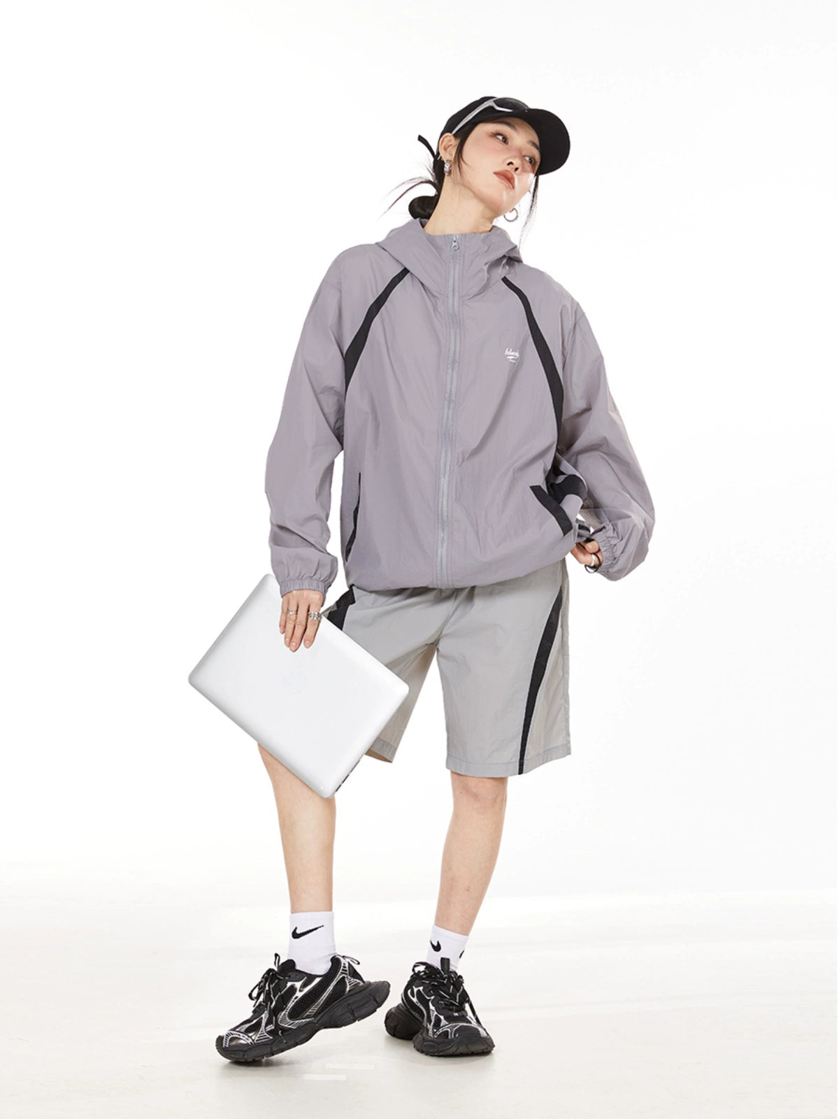 ICH MODE 美式upf50+防晒衣外套女夏季宽松流行轻薄户外运动上衣