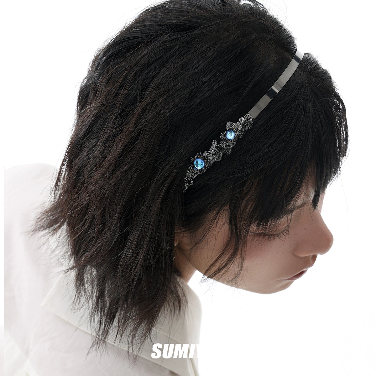 绝美!SUMIYAKI月蚀系列2.0发箍 小众设计感金属风发饰月光石发夹