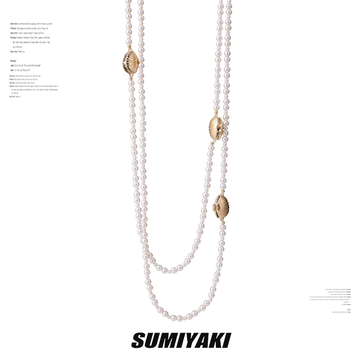 叠戴神器!SUMIYAKI 度假风海洋项链珍珠叠戴毛衣链拼接小众颈链