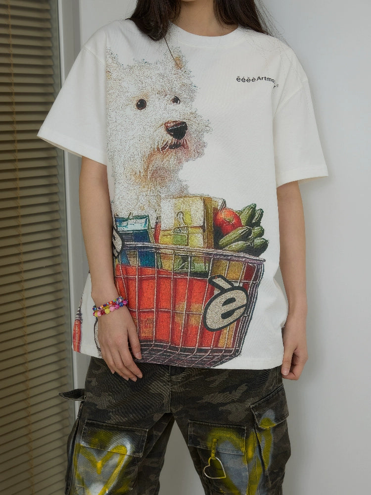 “西高弟弟”|eeee小众趣味感西高小狗T恤原创设计感短袖夏25SS