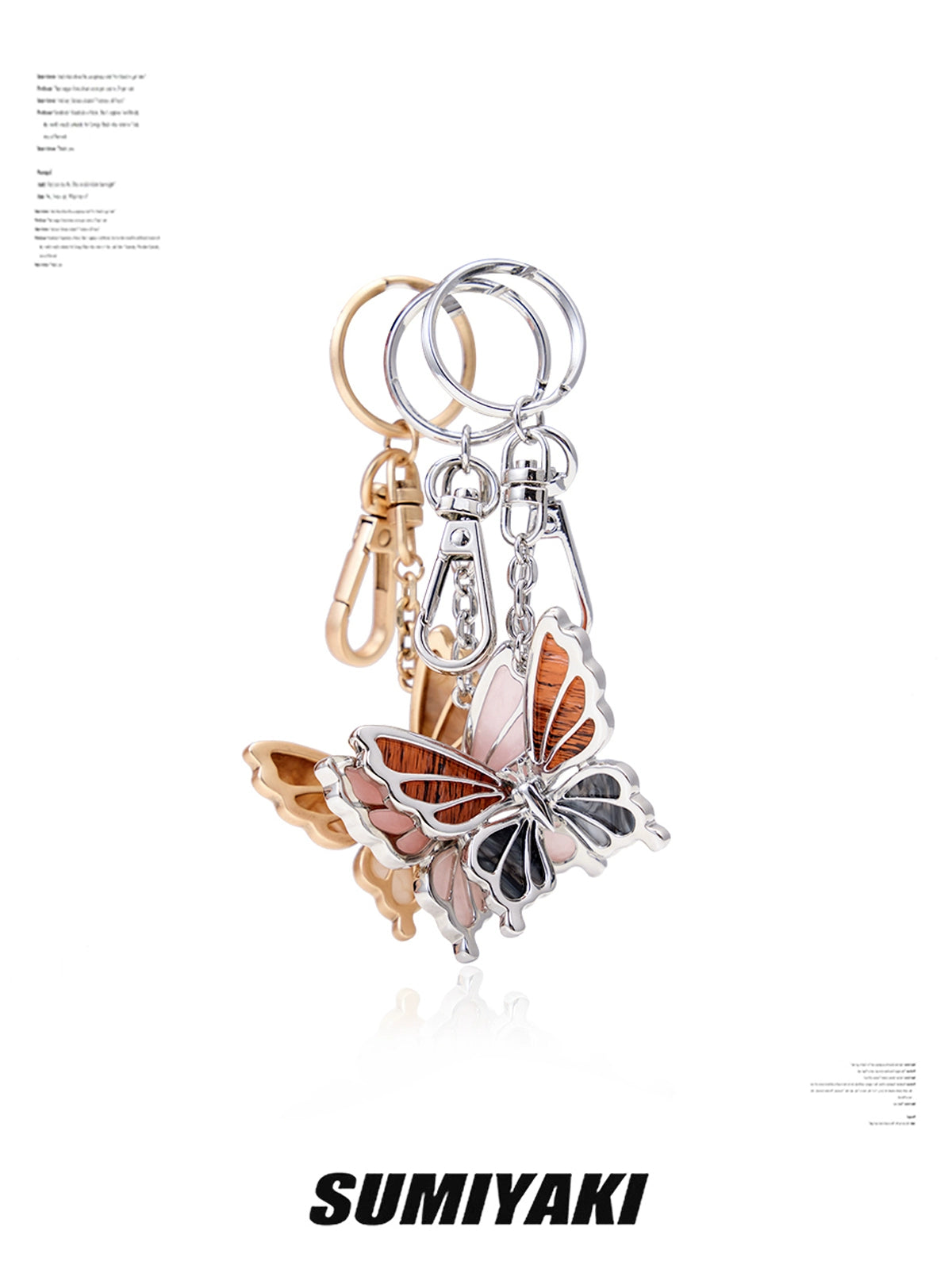 直接封神的破茧蝴蝶钥匙扣!SUMIYAKI 包包挂件小众设计钥匙扣