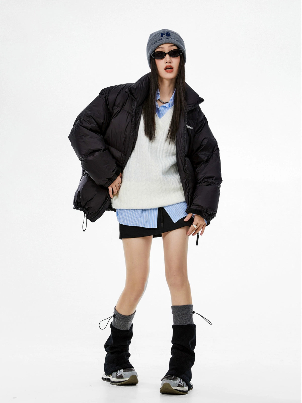 ICH MODE 美式复古90白鸭绒轻薄羽绒服女冬季2025新款宽松面包服