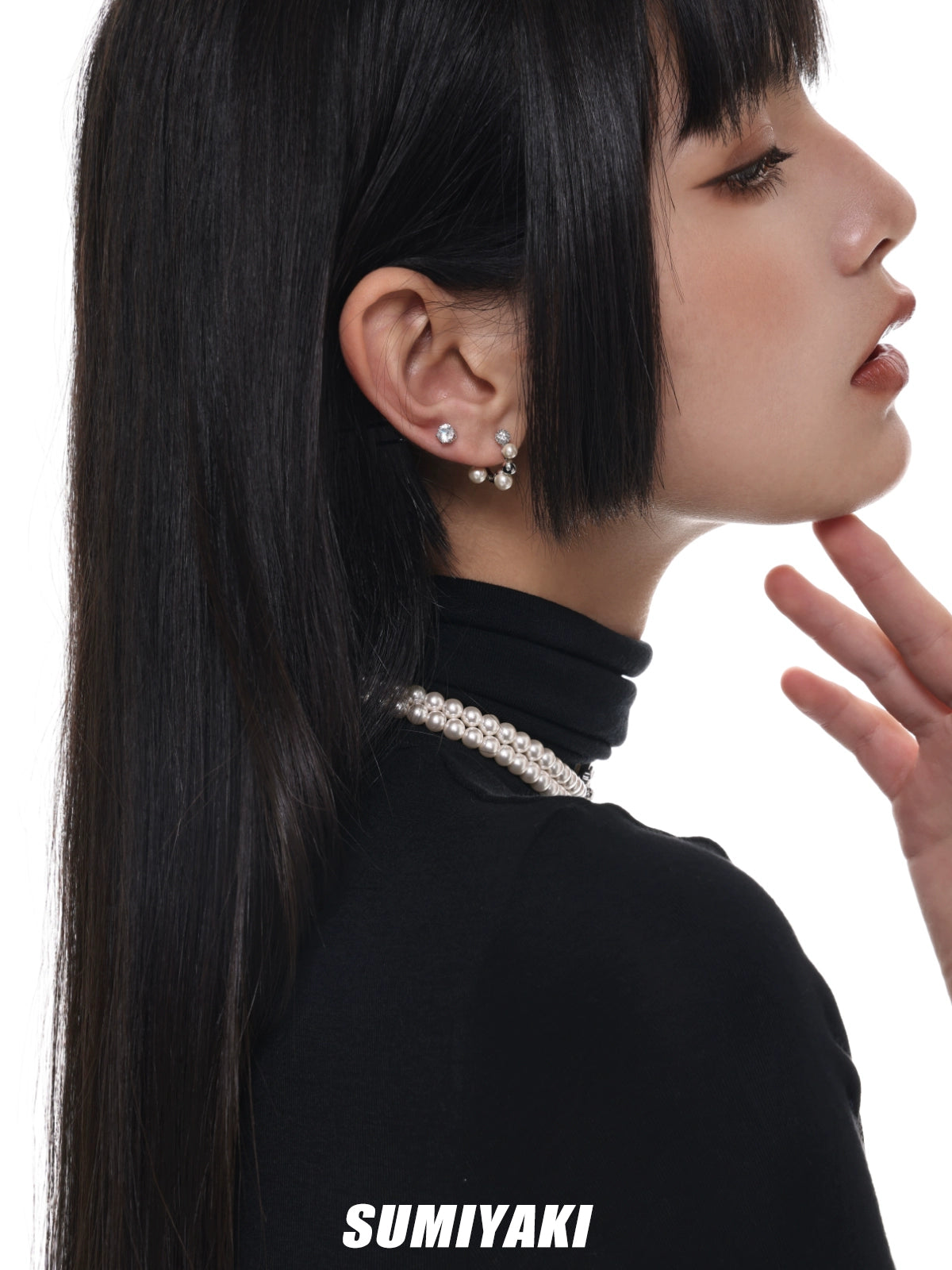 原创氛围感珍珠耳钉 SUMIYAKI 珍珠耳环精致小巧人工珍珠耳钉