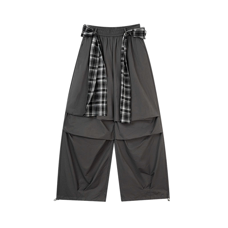 野生zero可拆卸屁帘阔腿休闲裤女秋季美式复古辣妹显瘦工装长裤子