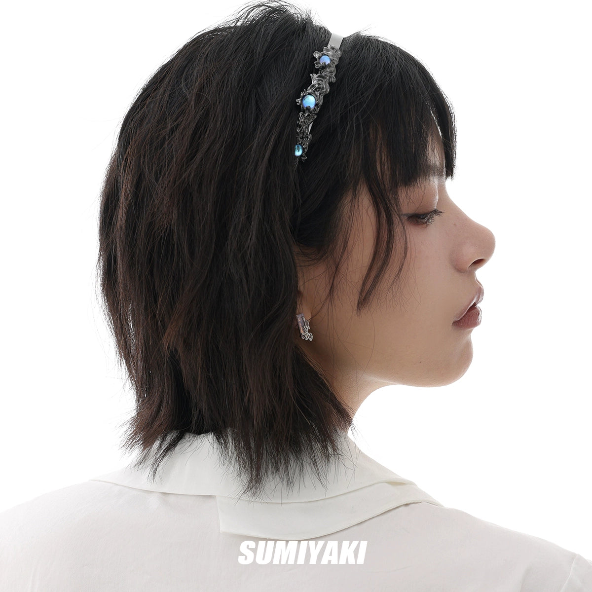 绝美!SUMIYAKI月蚀系列2.0发箍 小众设计感金属风发饰月光石发夹