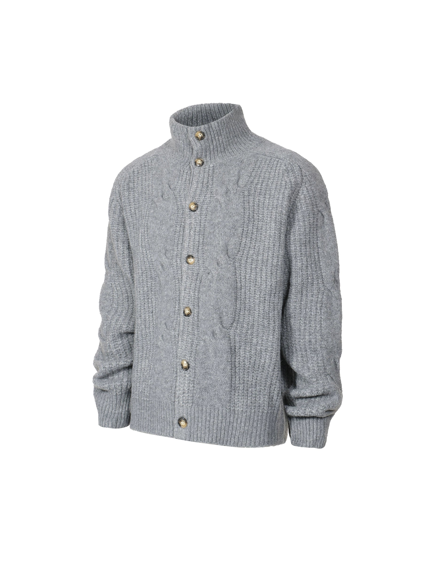 棉羊毛混纺保暖针织开衫毛衣老钱风秋冬通勤百搭TERRAINCOGNITA