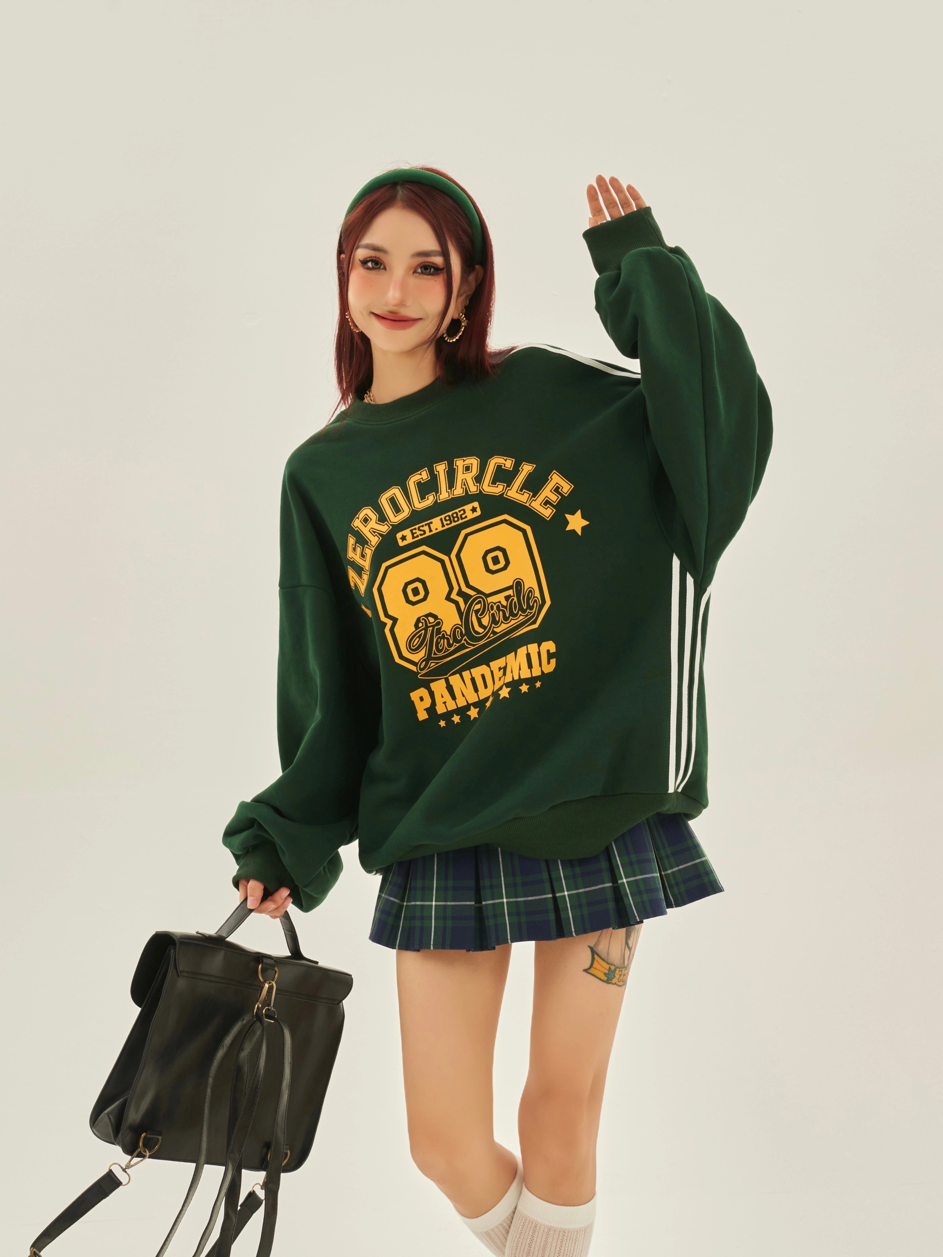 野生zero 红色格子百褶裙女夏季高腰a字设计感小众辣妹半身短裙子