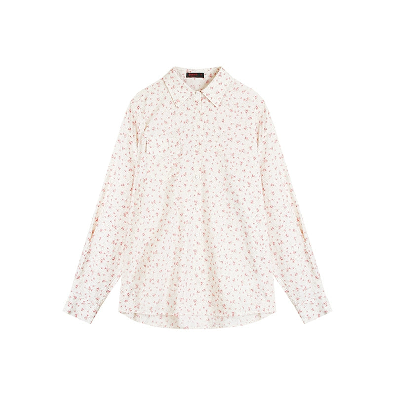 野生zerocircle 碎花衬衫三件套装裙女春夏吊带背心显瘦a字长裙子