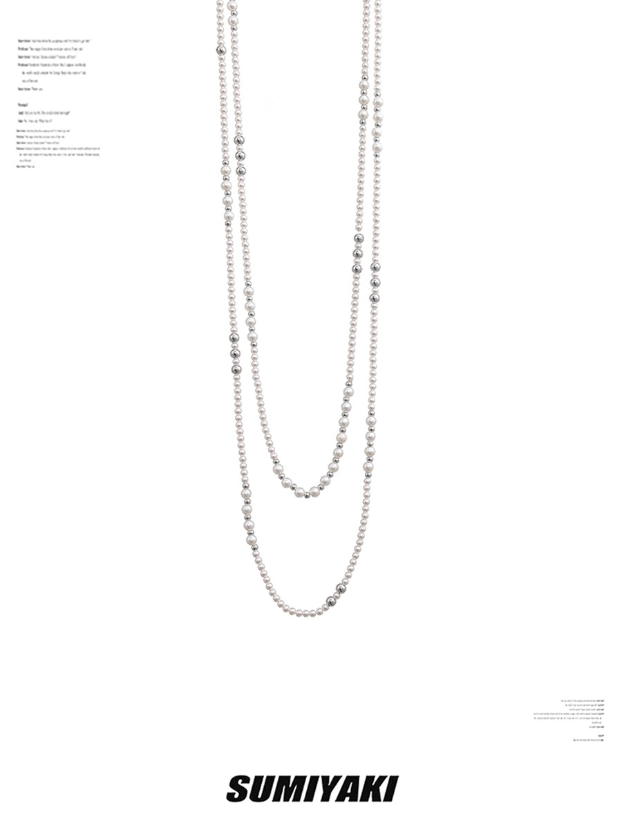 叠戴利器!SUMIYAKI 长款珍珠项链 可调节轻奢小众时尚千金风颈链