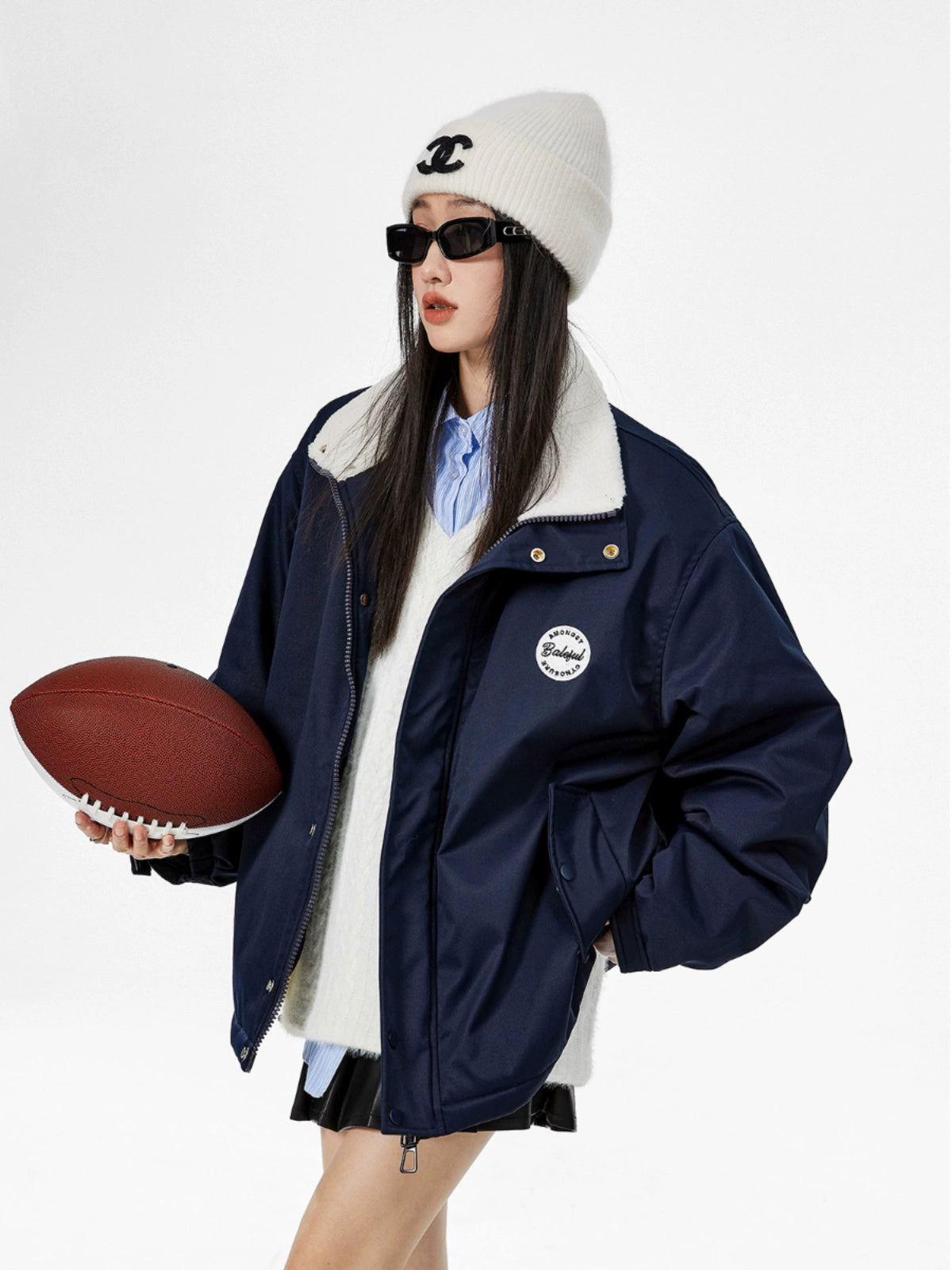 ICH MODE 美式复古棉服女2025新款深秋冬季棉袄棉衣夹棉外套加厚