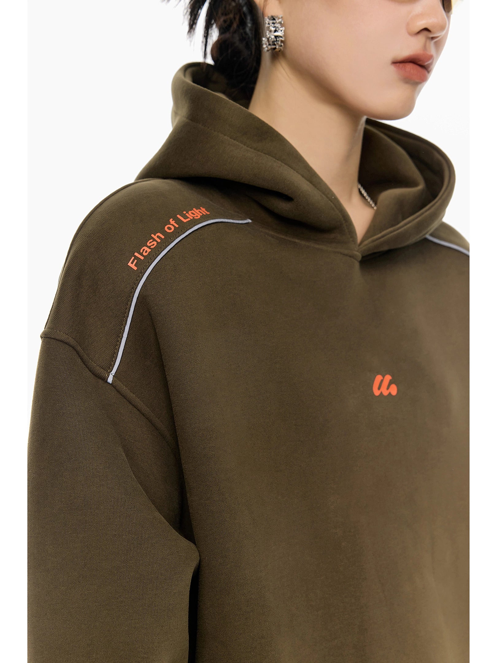 ICH MODE 美式复古宽松连帽卫衣女新款秋冬宽松运动上衣帽衫外套