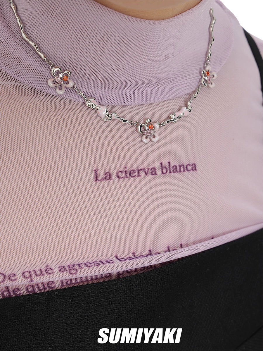 蹲好了!SUMIYAKI 送你一朵小红花 原创气质百搭个性小众项链女