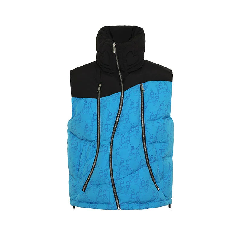 eeeeArtmonster爱心立领背心羽绒棉马甲男女加厚保暖坎肩外套棉服