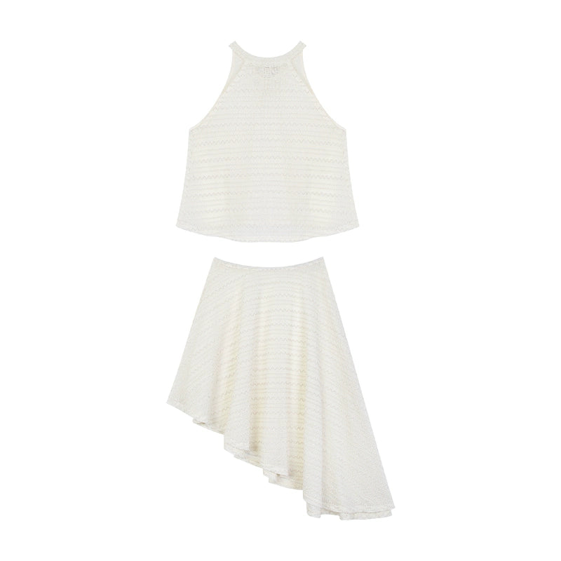 【5/20 20点原创新品9折】野生zero“雅致名媛”系带背心半裙套装