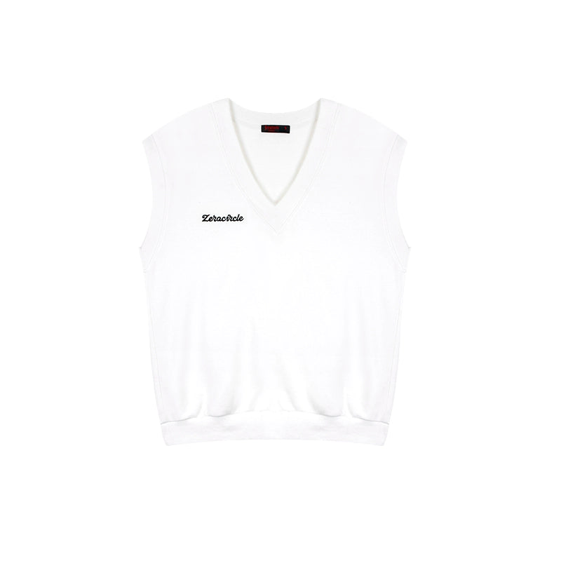 野生zero休闲套装裙女夏季黑色宽松v领无袖背心松紧腰a字半身裙子