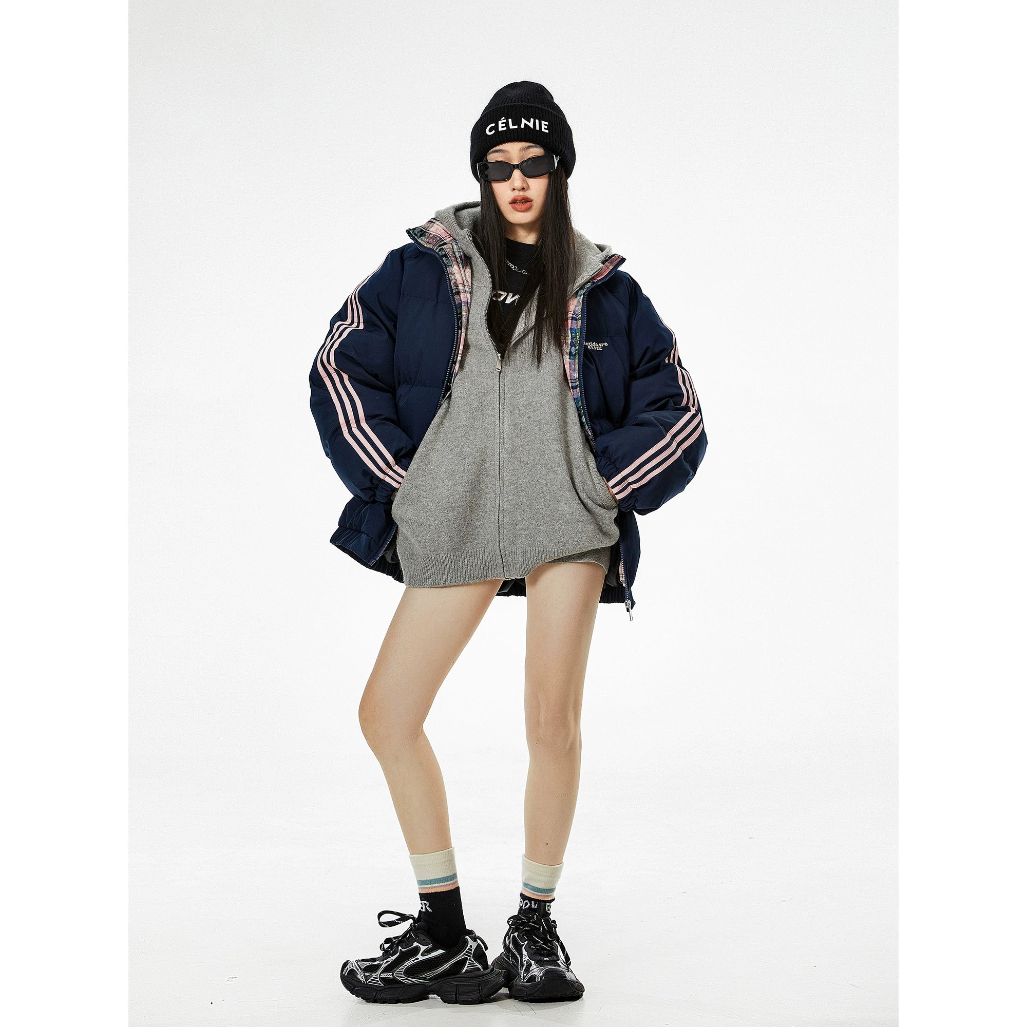 ICH MODE 美式复古棉服女冬季保暖加厚棉袄夹棉外套棉衣2025新款