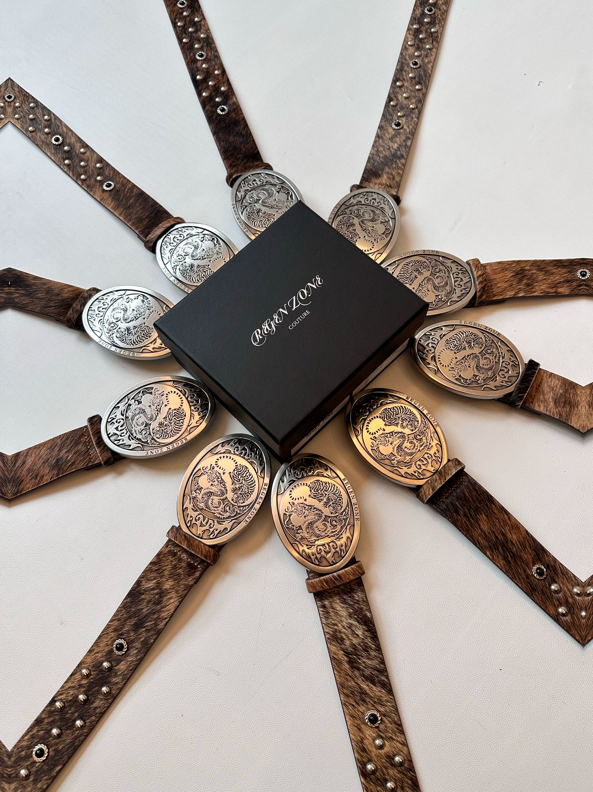 【Gai/布瑞吉/脆皮/李大奔/杨和苏同款】RZ 进口头层马毛龙虎皮带