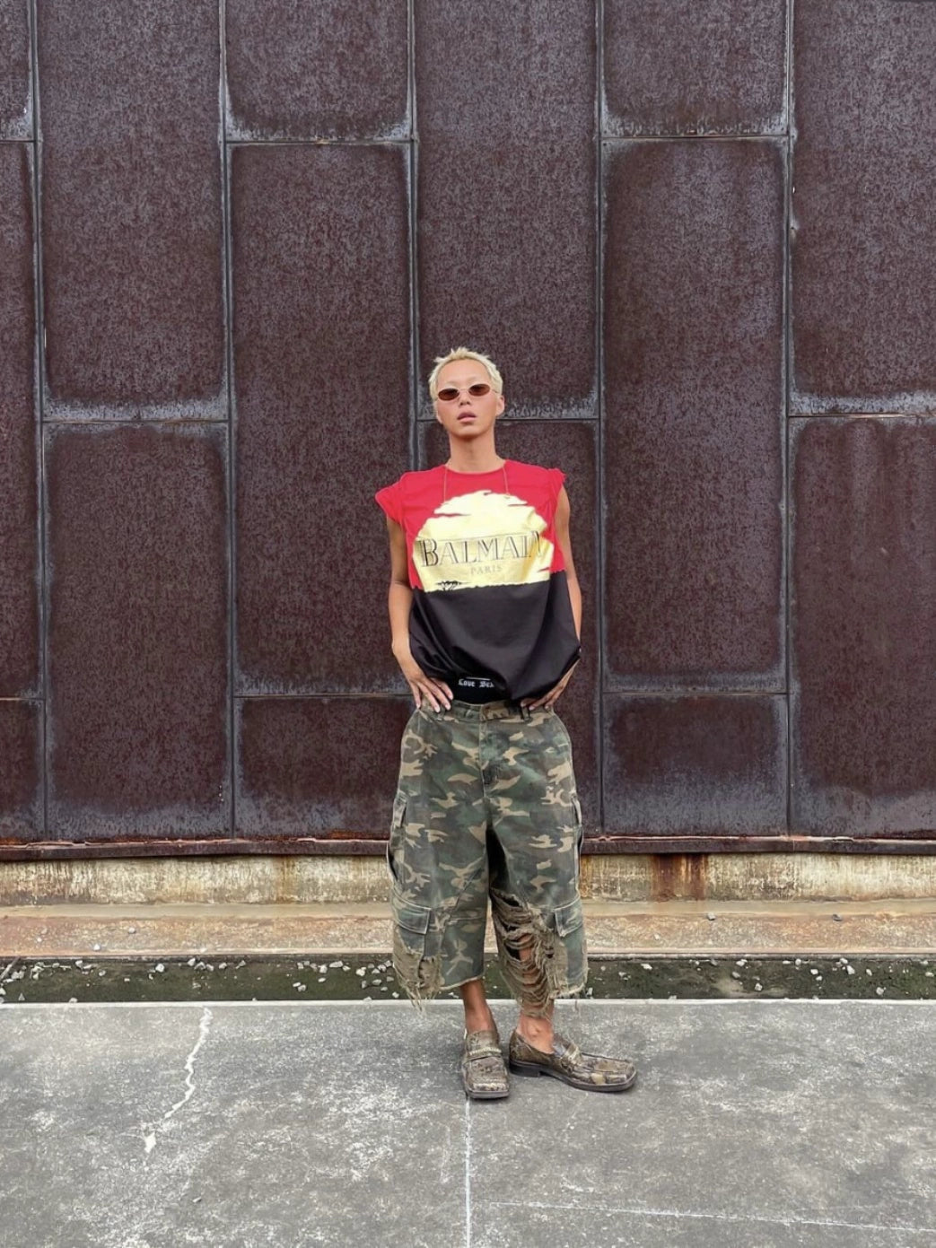 【yanggeng/杨和苏/雯博同款】RGZ「初代」水洗迷彩糜烂七分裤