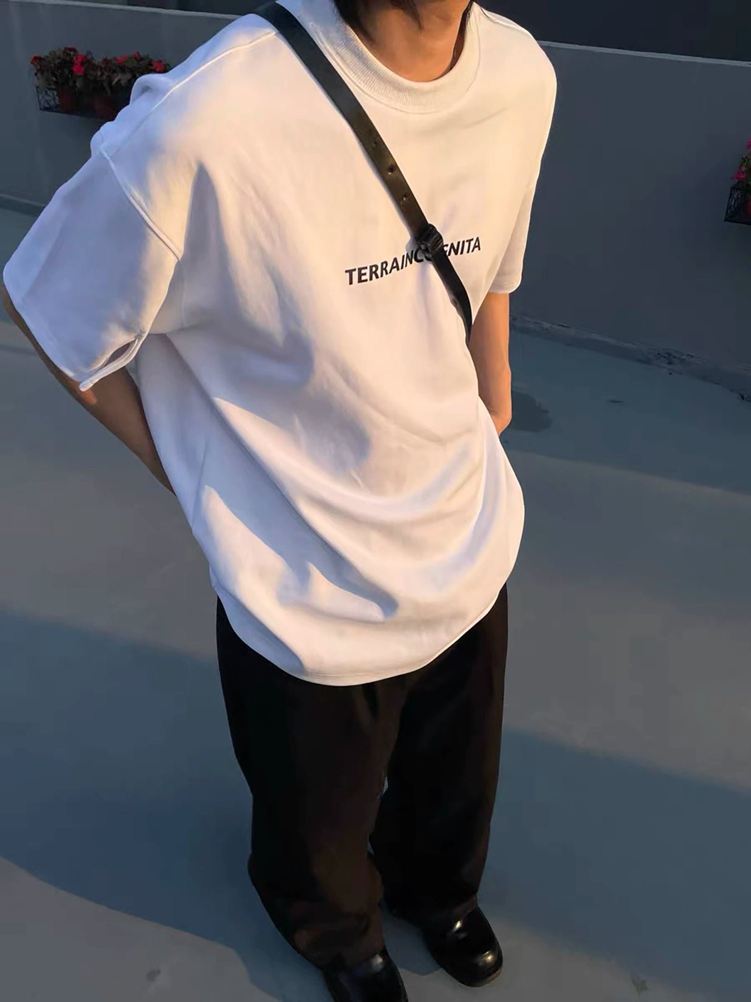 夏季六色"夜色渐浓"标语 基础短袖圆领T恤男女TERRAINCOGNITA