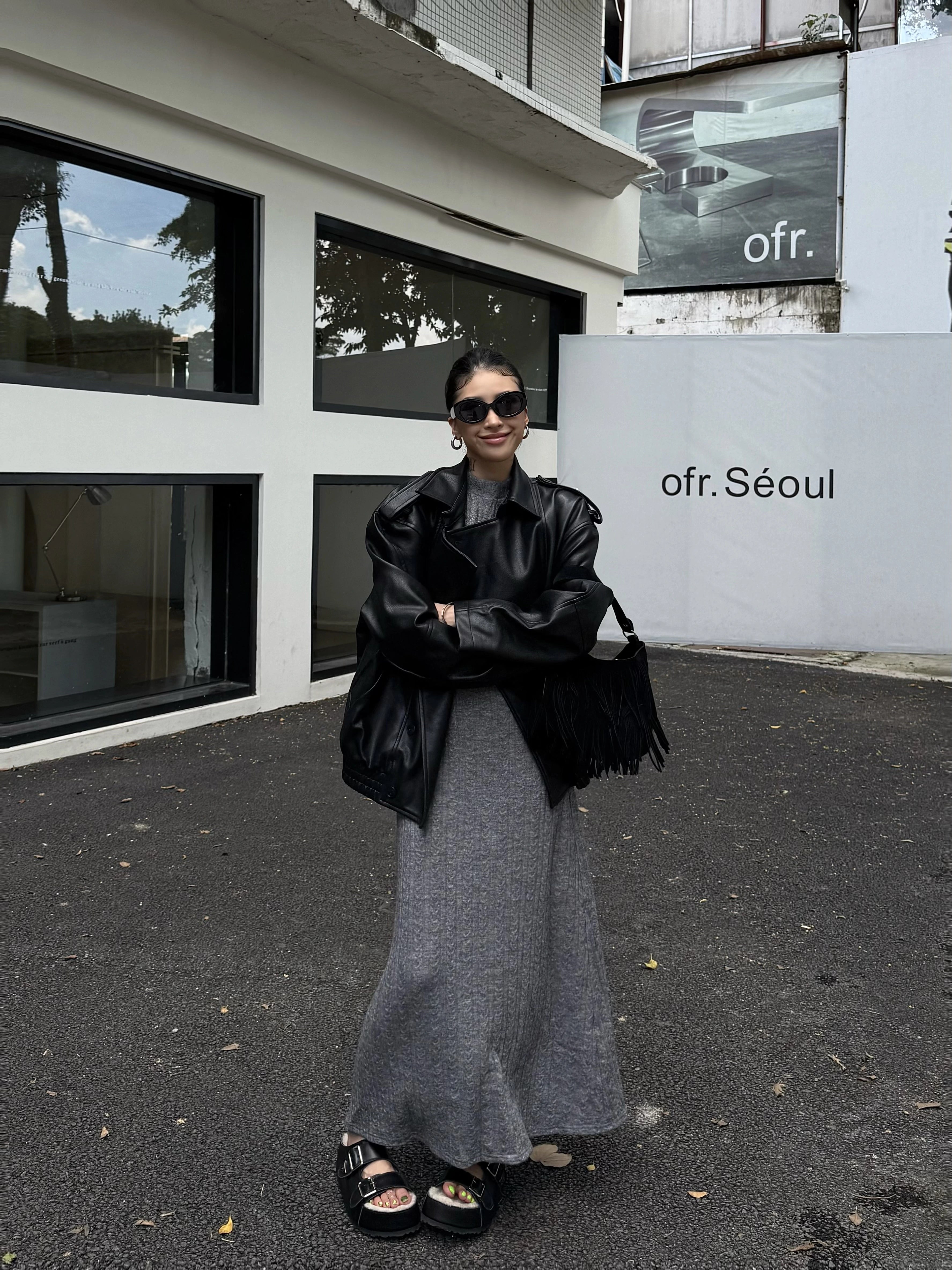 野生zero 复古黑色酷飒风pu皮衣女秋季新款机车宽松翻领上衣外套