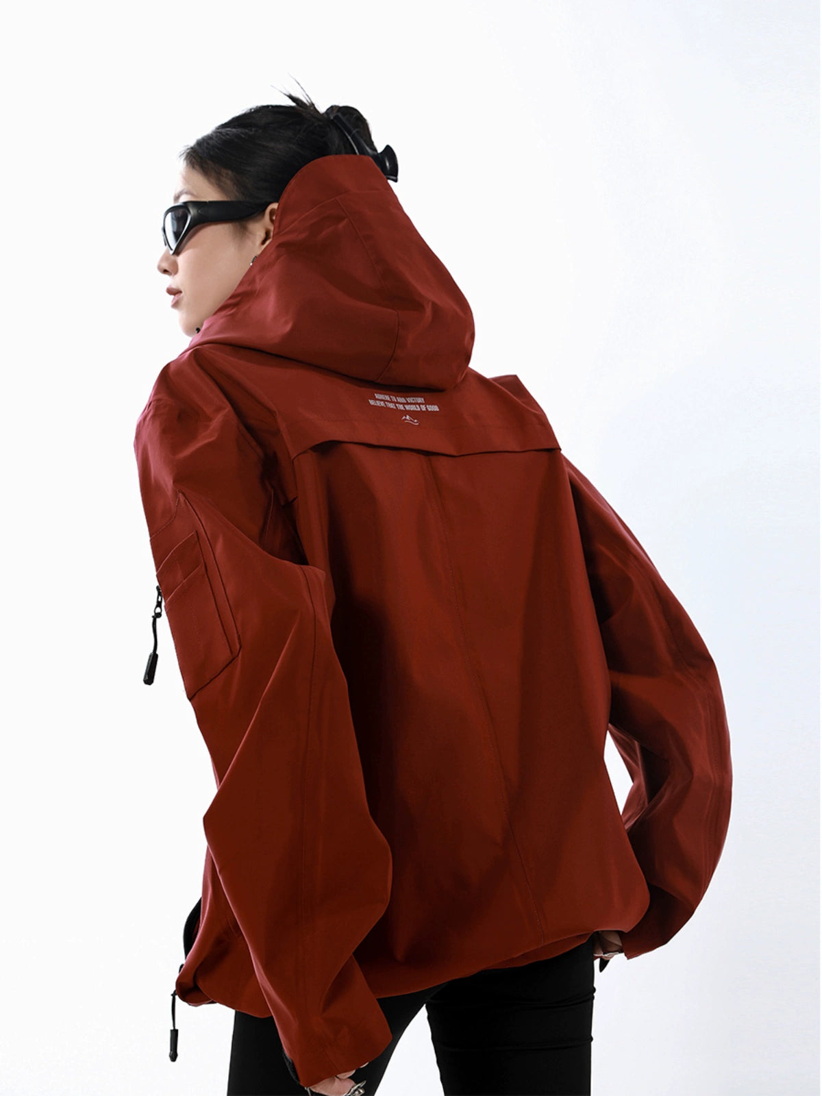 ICH MODE 斜拉链设计感小众户外机能风冲锋外套女百搭工装外套