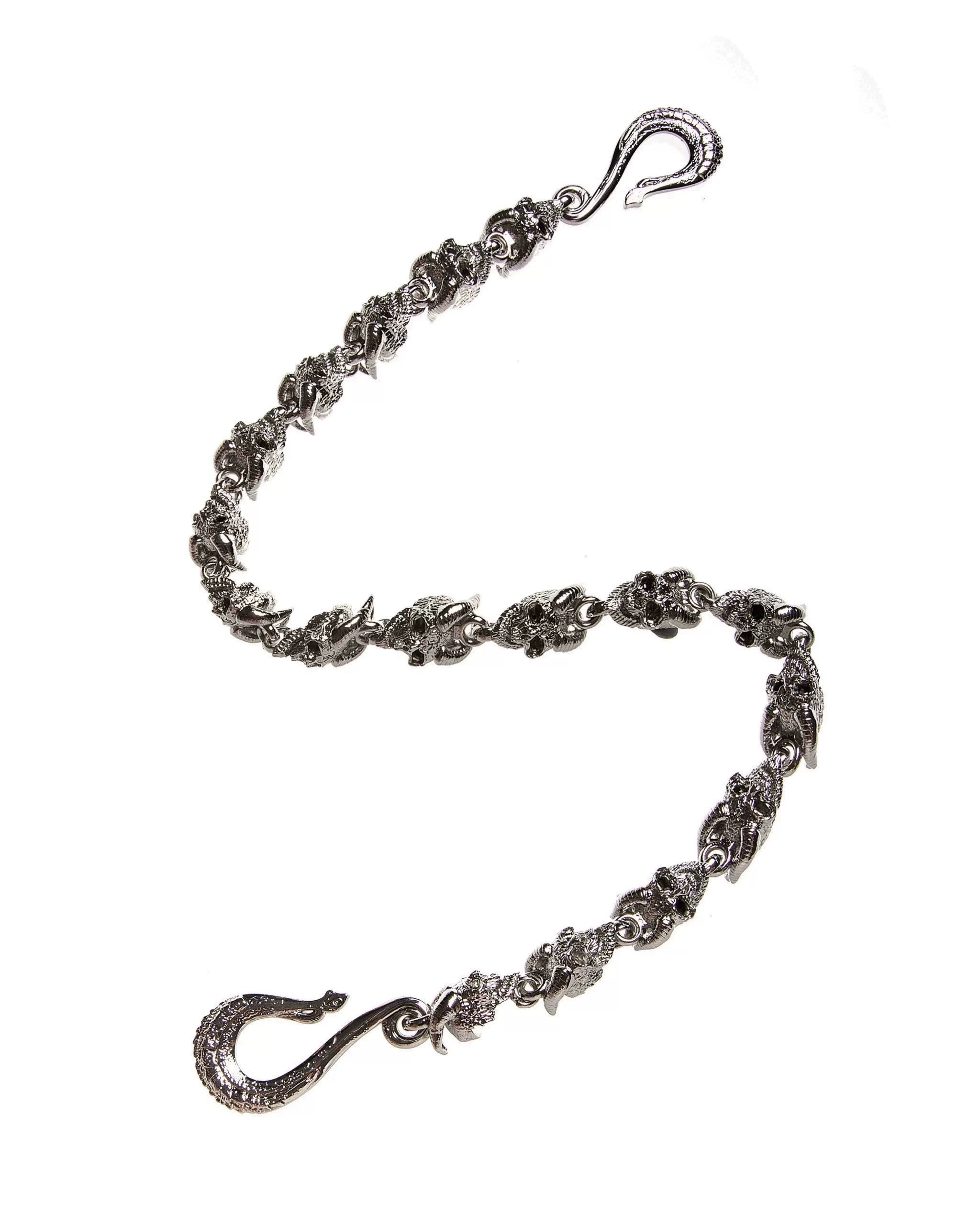 【Kaashpaige/Tana/李大奔同款】RGZ恶走族山羊角骷髅Goats裤链