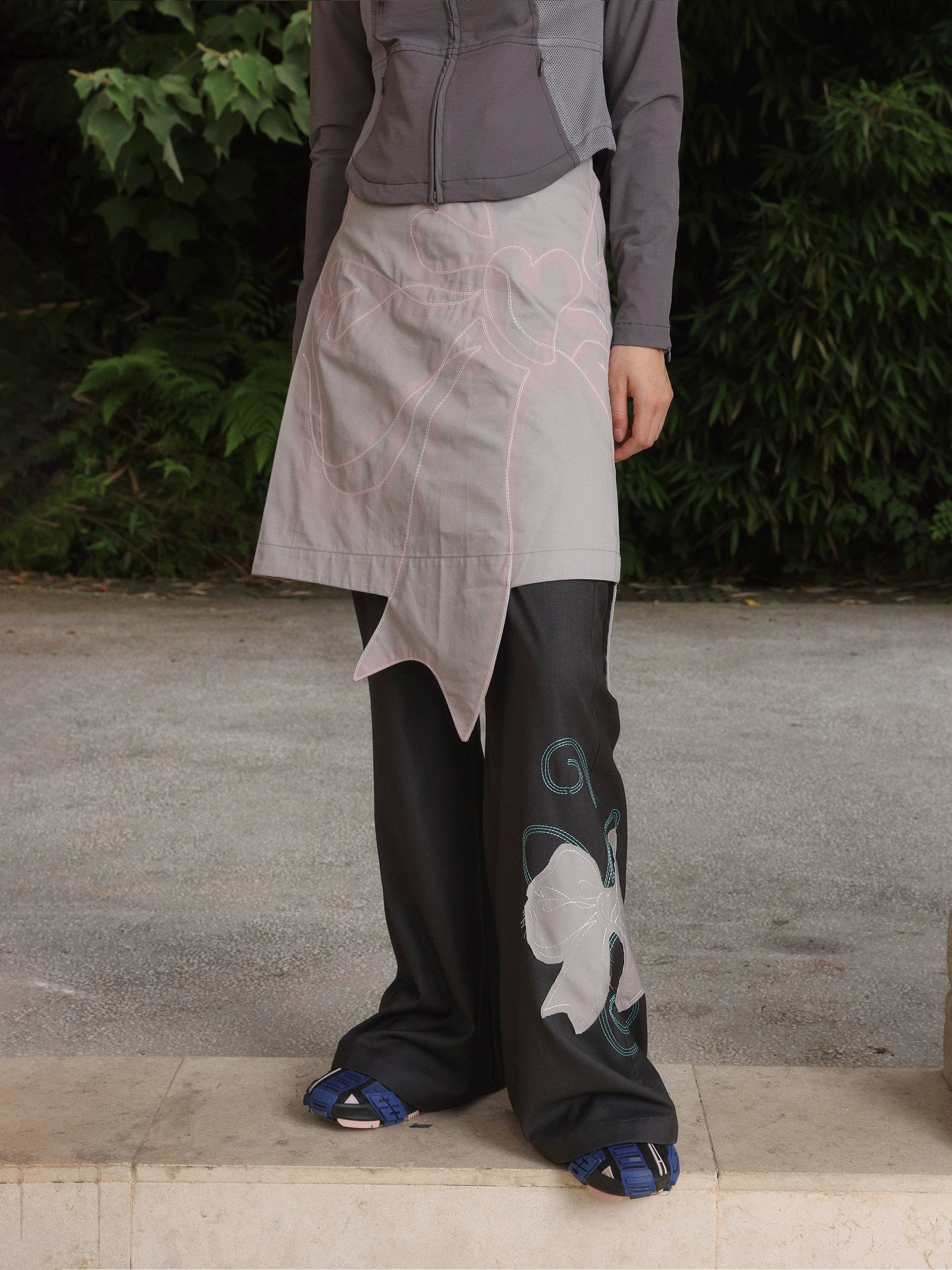 “芭蕾女巫” | eeeeArtmonster24FW蝴蝶结结构两件套裙裤西裤