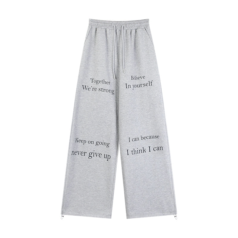 野生zero白黑灰色休闲裤女夏季低腰显瘦宽松慵懒风阔腿直筒卫裤子