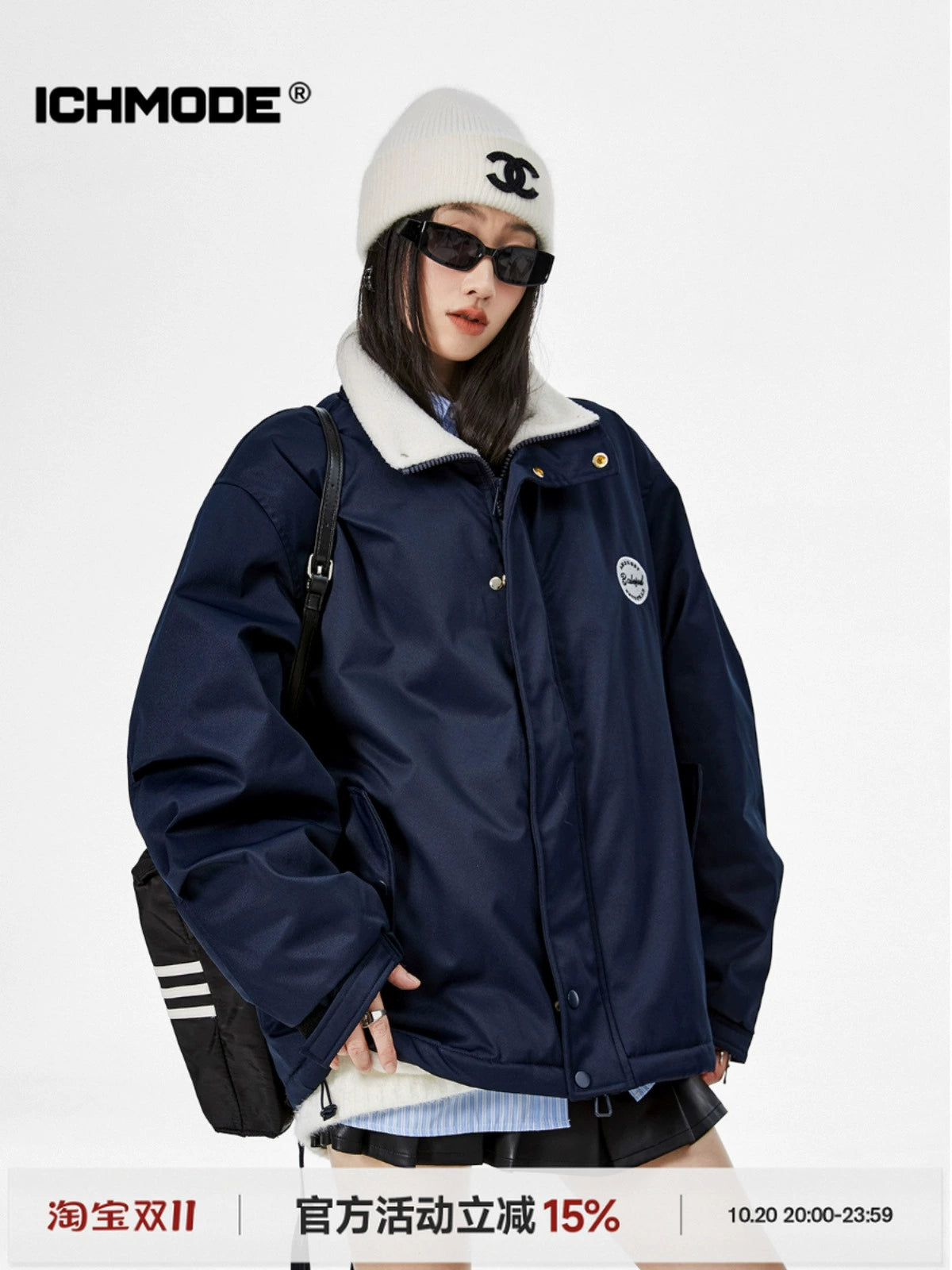 ICH MODE 美式复古棉服女2025新款深秋冬季棉袄棉衣夹棉外套加厚