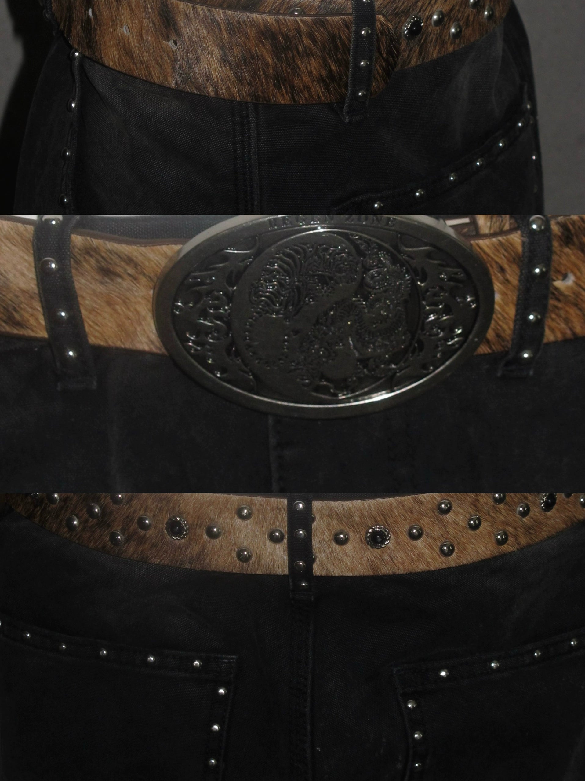 【Gai/布瑞吉/脆皮/李大奔/杨和苏同款】RZ 进口头层马毛龙虎皮带