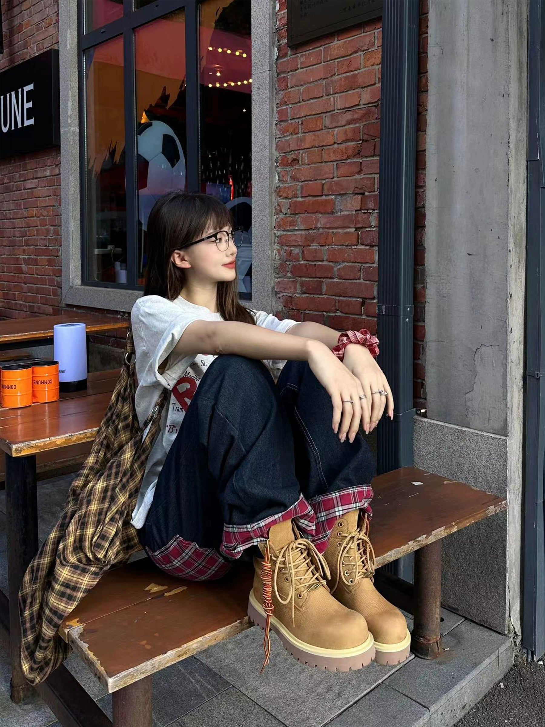 明星同款牛皮特质香厚底大黄靴马丁靴户外百搭秋冬TERRAINCOGNITA