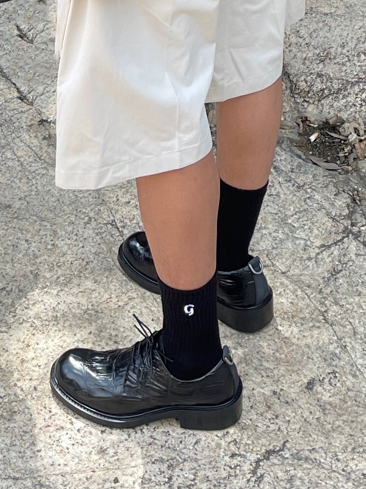 压纹拼接反光D扣通勤德比鞋增高休闲头层牛皮TERRAINCOGNITA