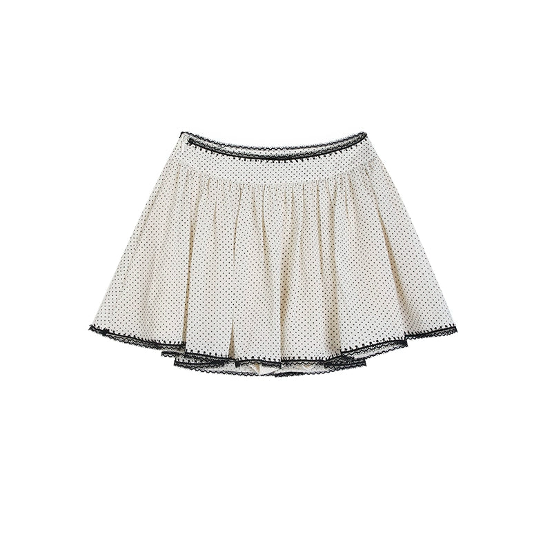 野生zero 辣妹套装裙女夏季吊带胸垫修身背心高腰a字波点半身裙子