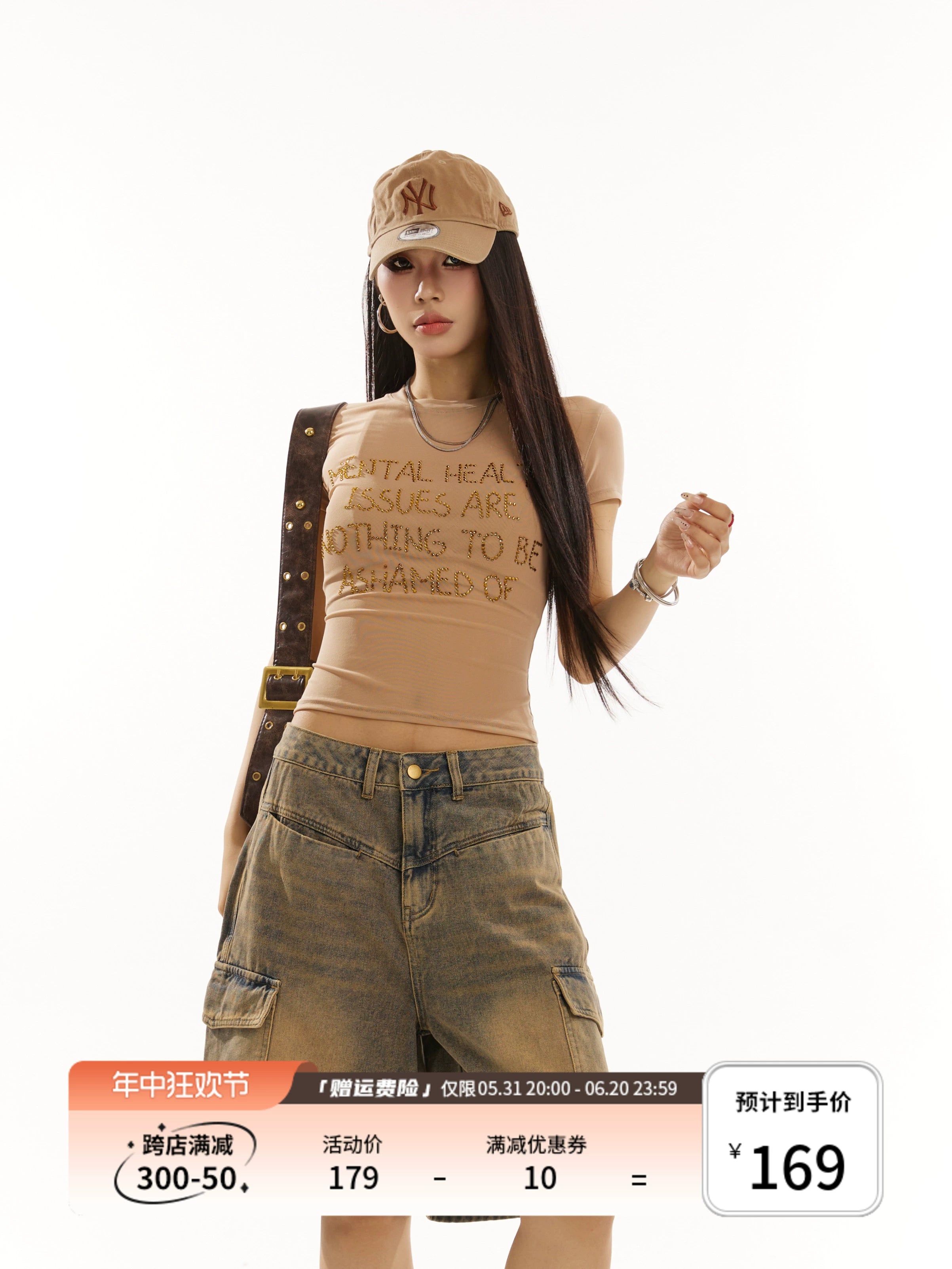 野生zero复古水洗牛仔短裤女夏美式小众显瘦宽松阔腿直筒五分裤子