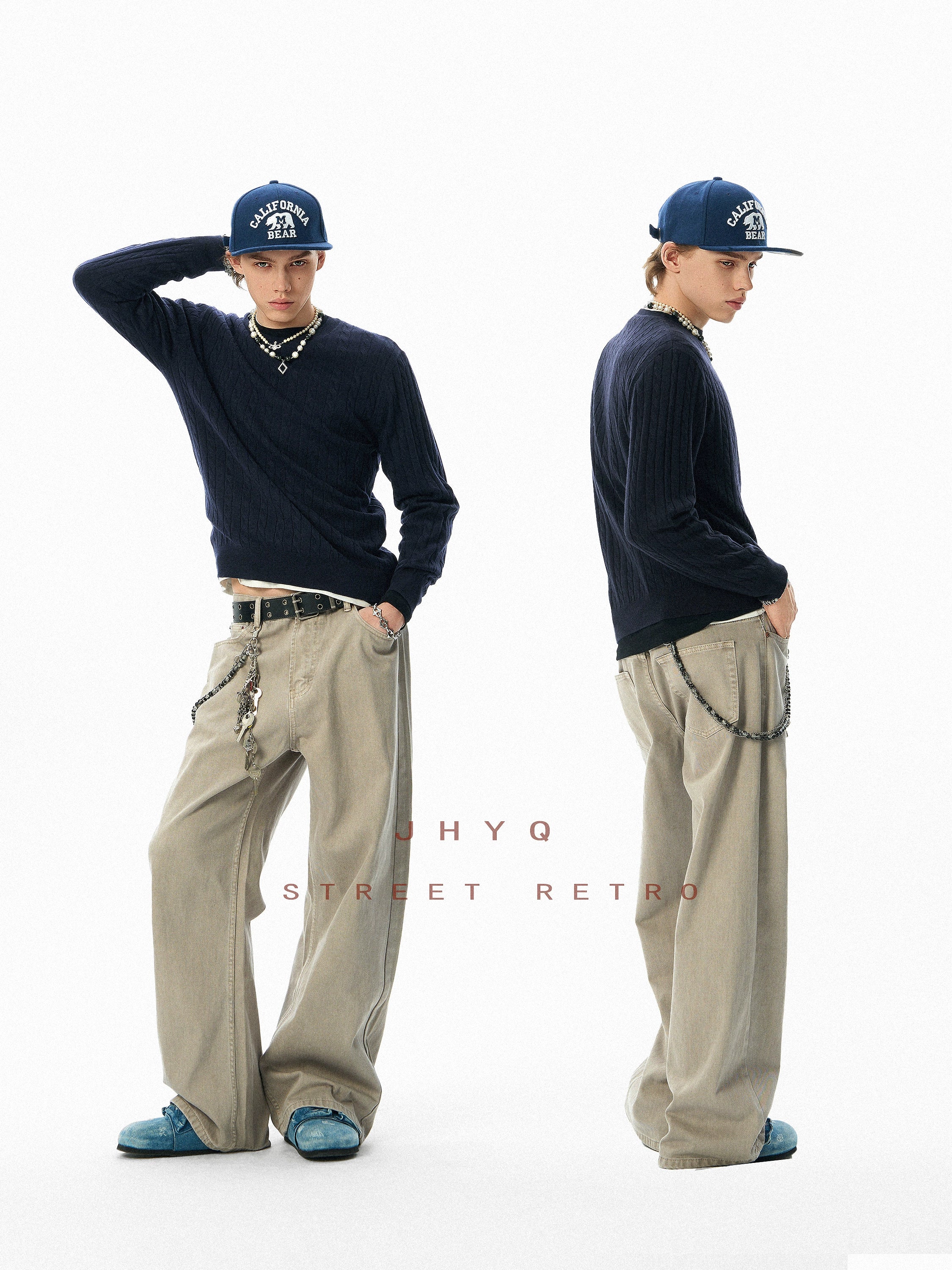 高品质丨JHYQ美式复古直筒休闲裤男宽松百搭工装cleanfit长裤男