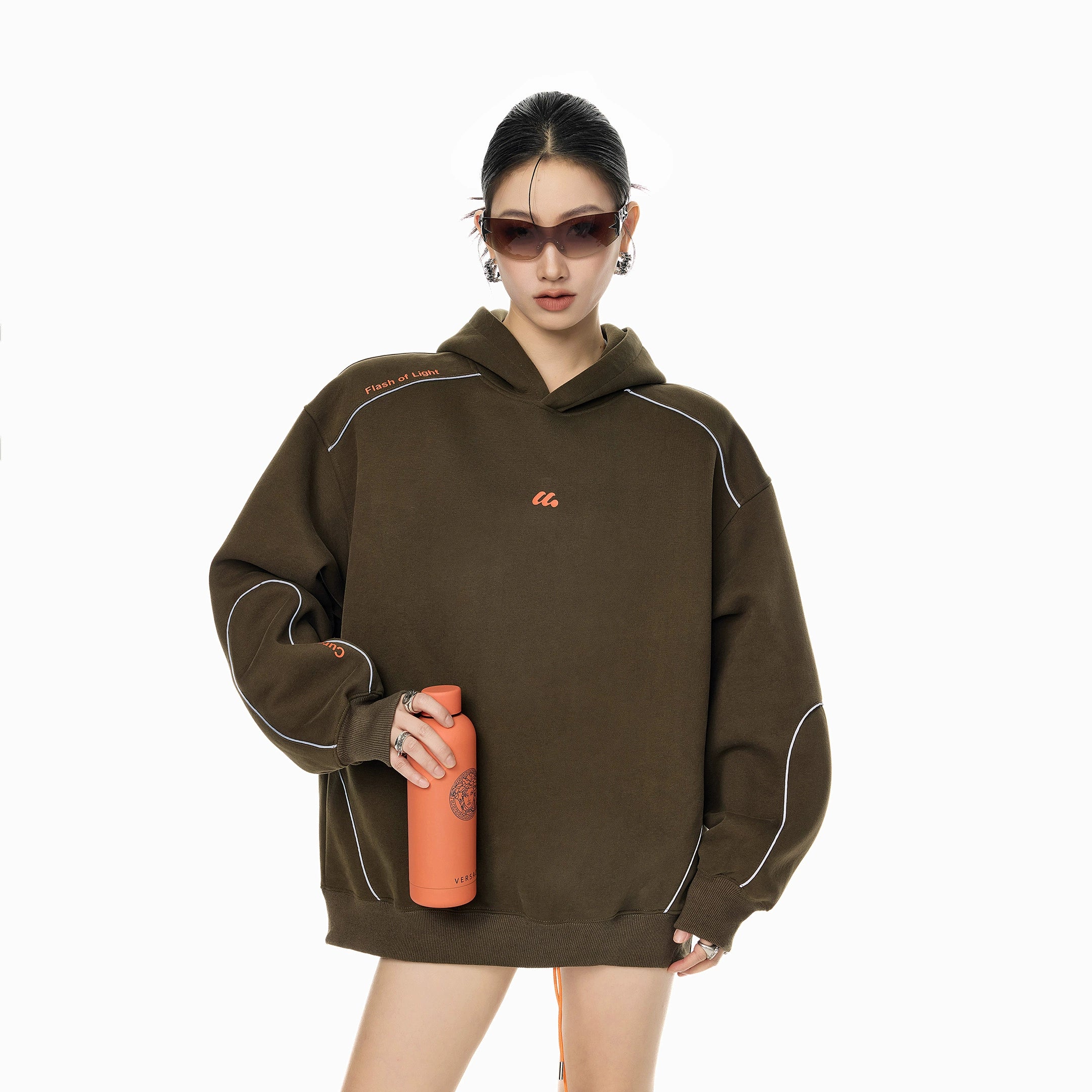 ICH MODE 美式复古宽松连帽卫衣女2025新款秋冬重磅休闲运动上衣