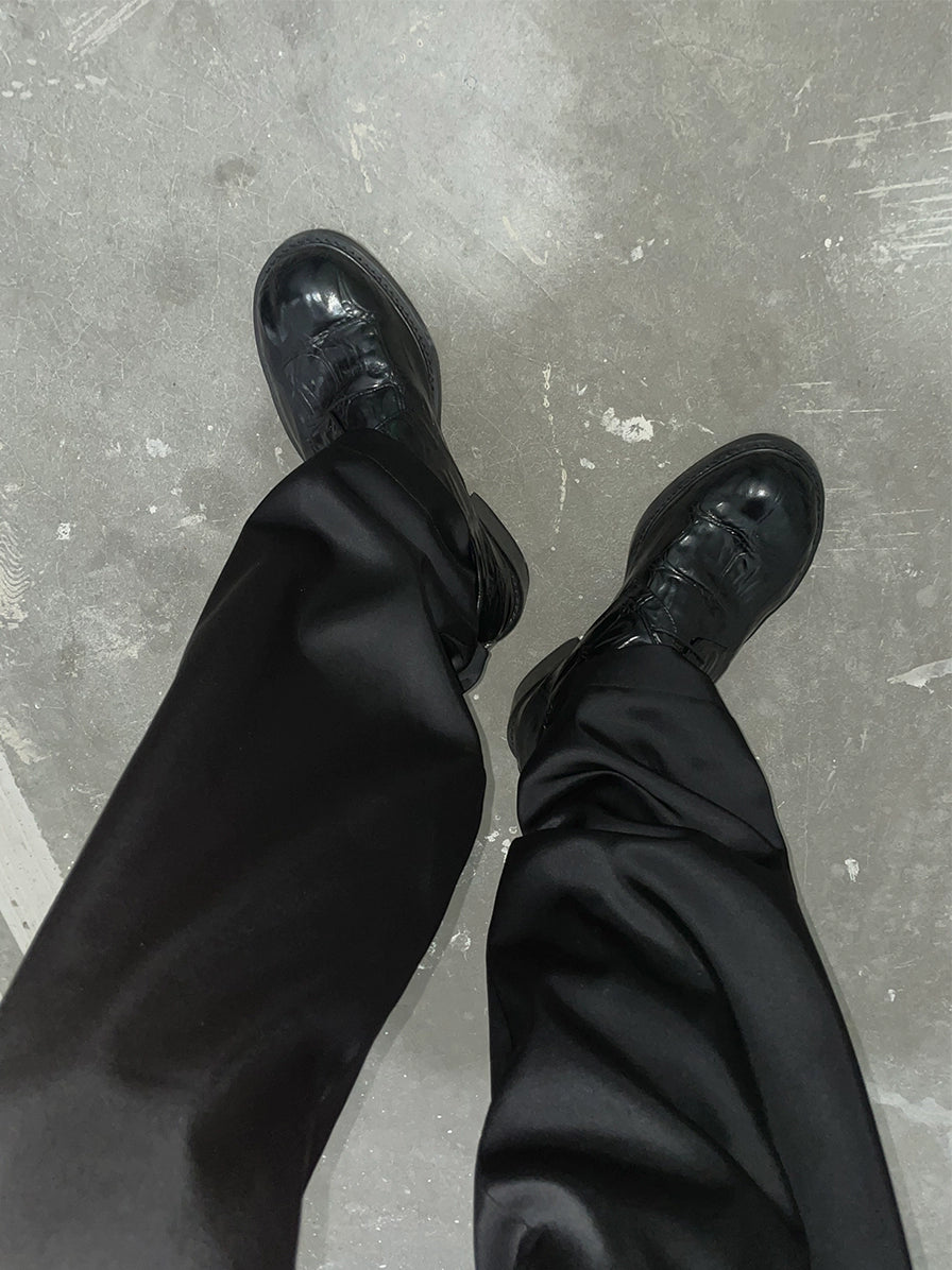 压纹拼接反光D扣通勤德比鞋增高休闲头层牛皮TERRAINCOGNITA