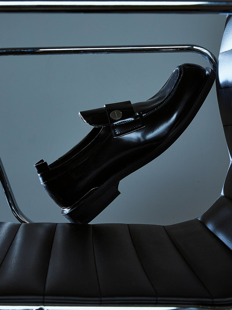 潮WOO专属TERRAINCOGNITA日常通勤金属百搭增高乐福鞋休闲皮鞋男