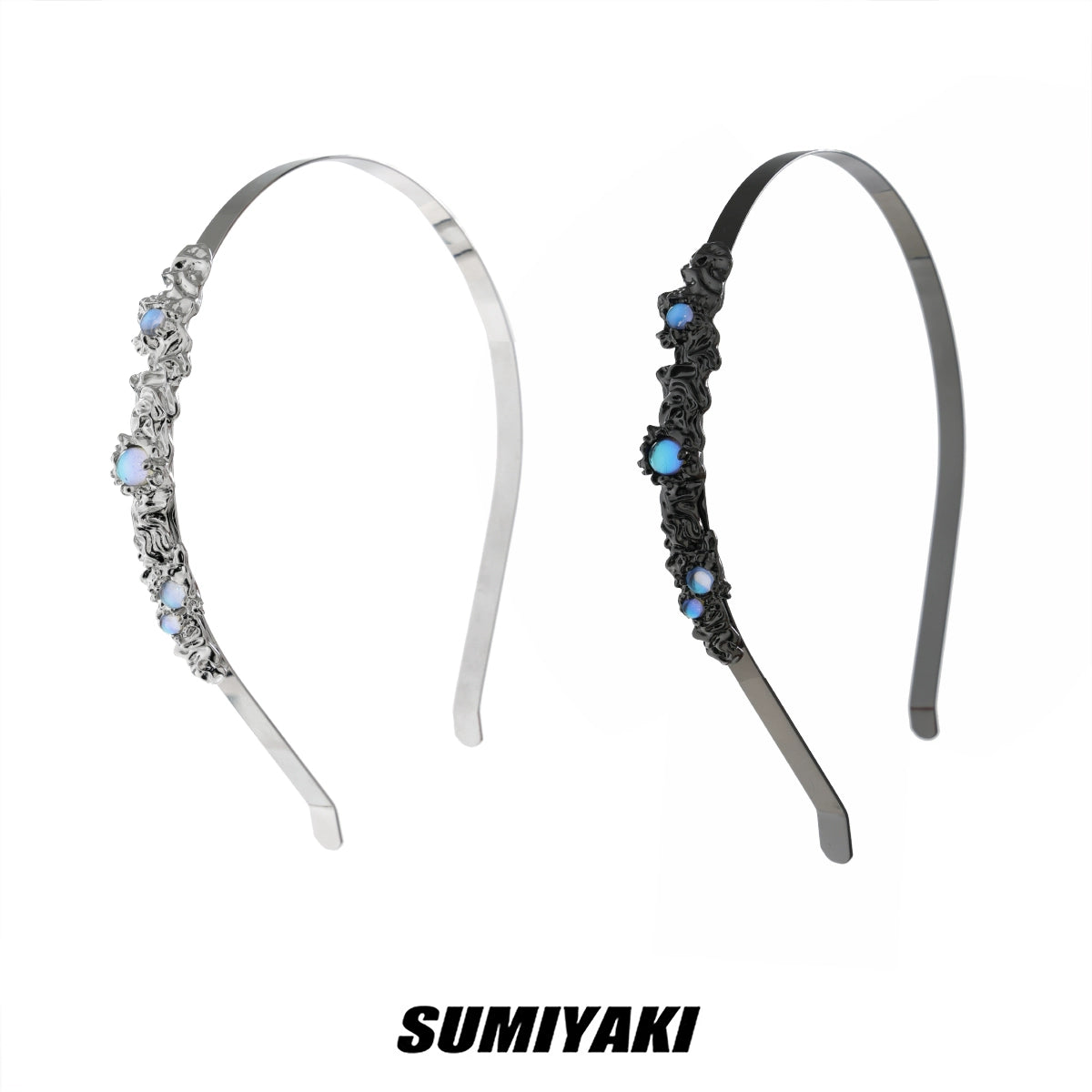 绝美!SUMIYAKI月蚀系列2.0发箍 小众设计感金属风发饰月光石发夹