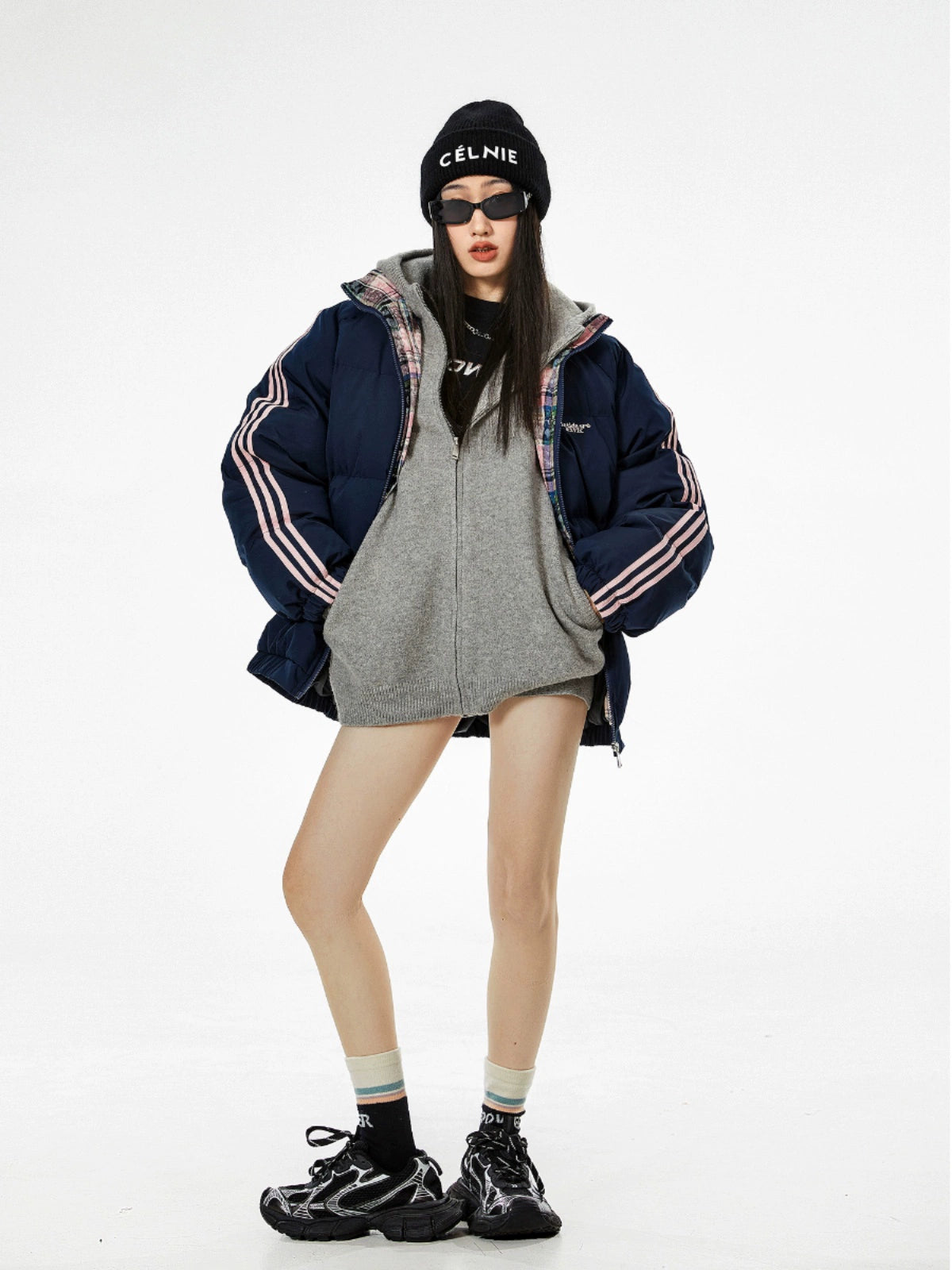 ICH MODE 美式复古棉服女冬季保暖加厚棉袄夹棉外套棉衣2025新款