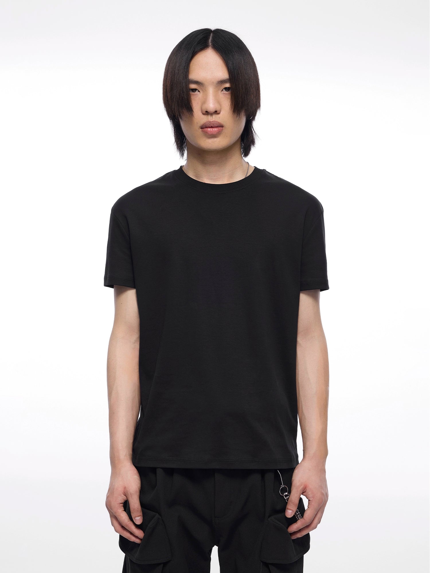 【第二件0元】TERRAINCOGNITA丝光液氨纯棉短袖T恤男合身百搭