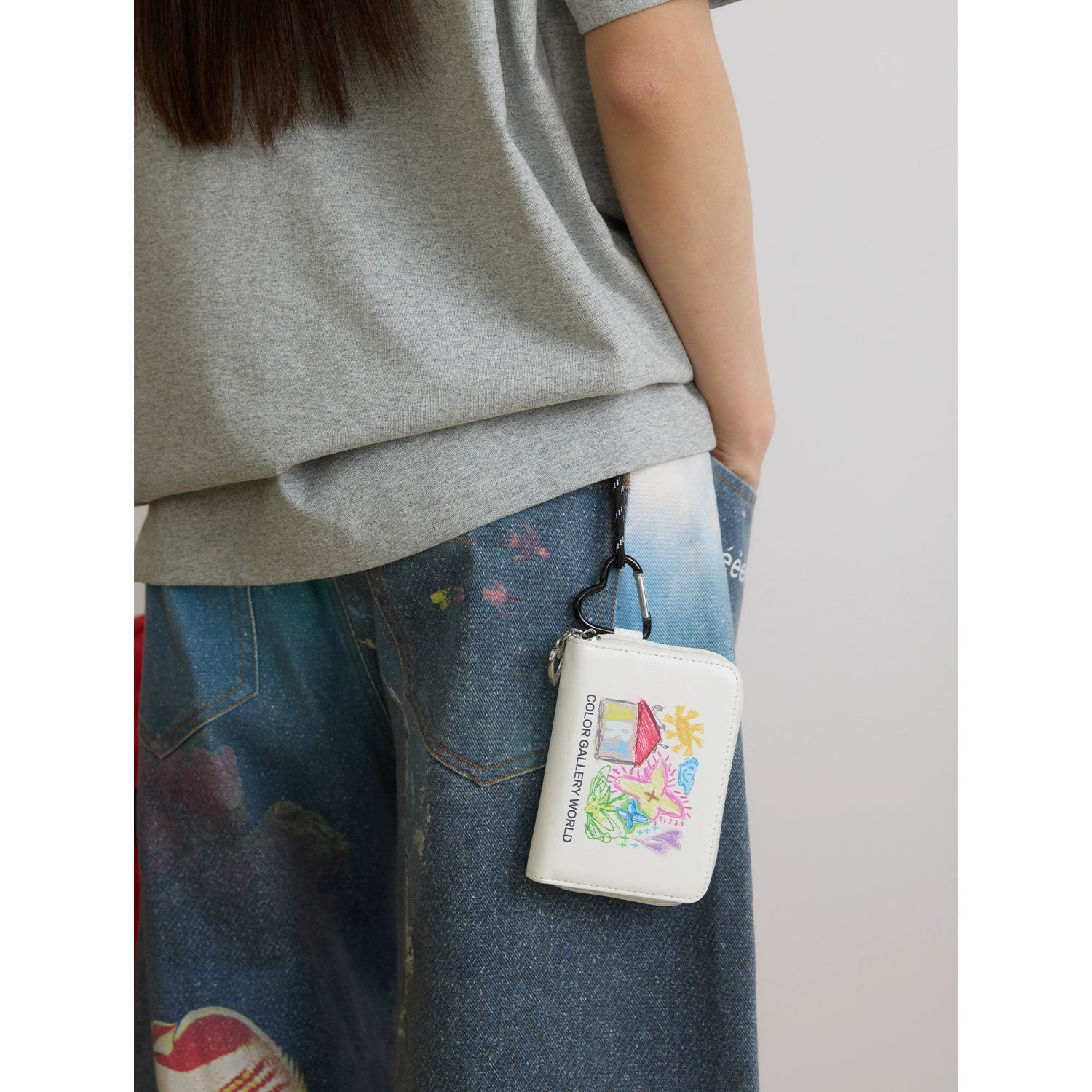 eeeeArtmonster“丢三落四”皮质零钱包个性涂鸦耳机包拉链卡包