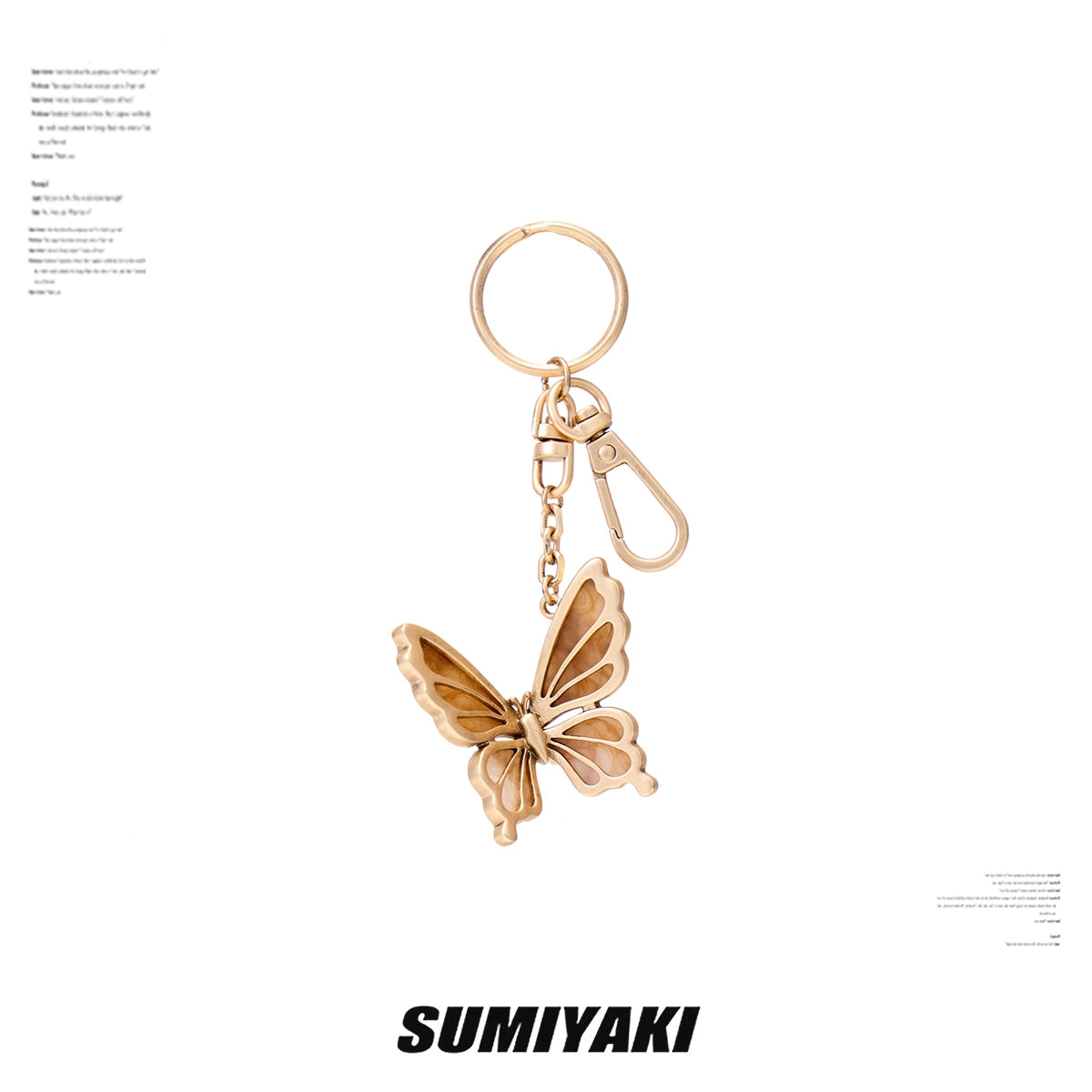 直接封神的破茧蝴蝶钥匙扣!SUMIYAKI 包包挂件小众设计钥匙扣