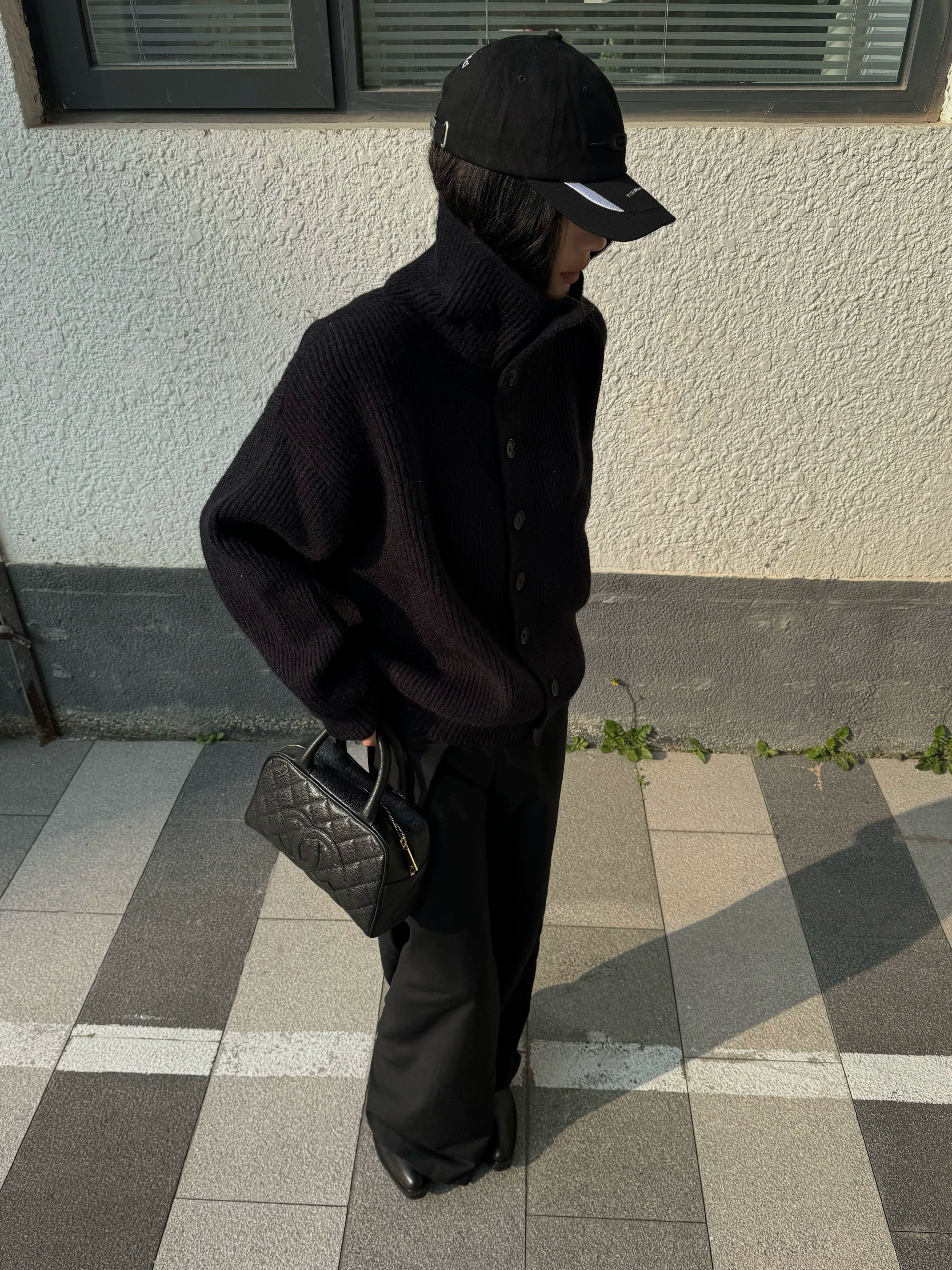 三色高领纽扣开衫毛衣休闲宽松百搭长袖男女美拉德TERRAINCOGNITA