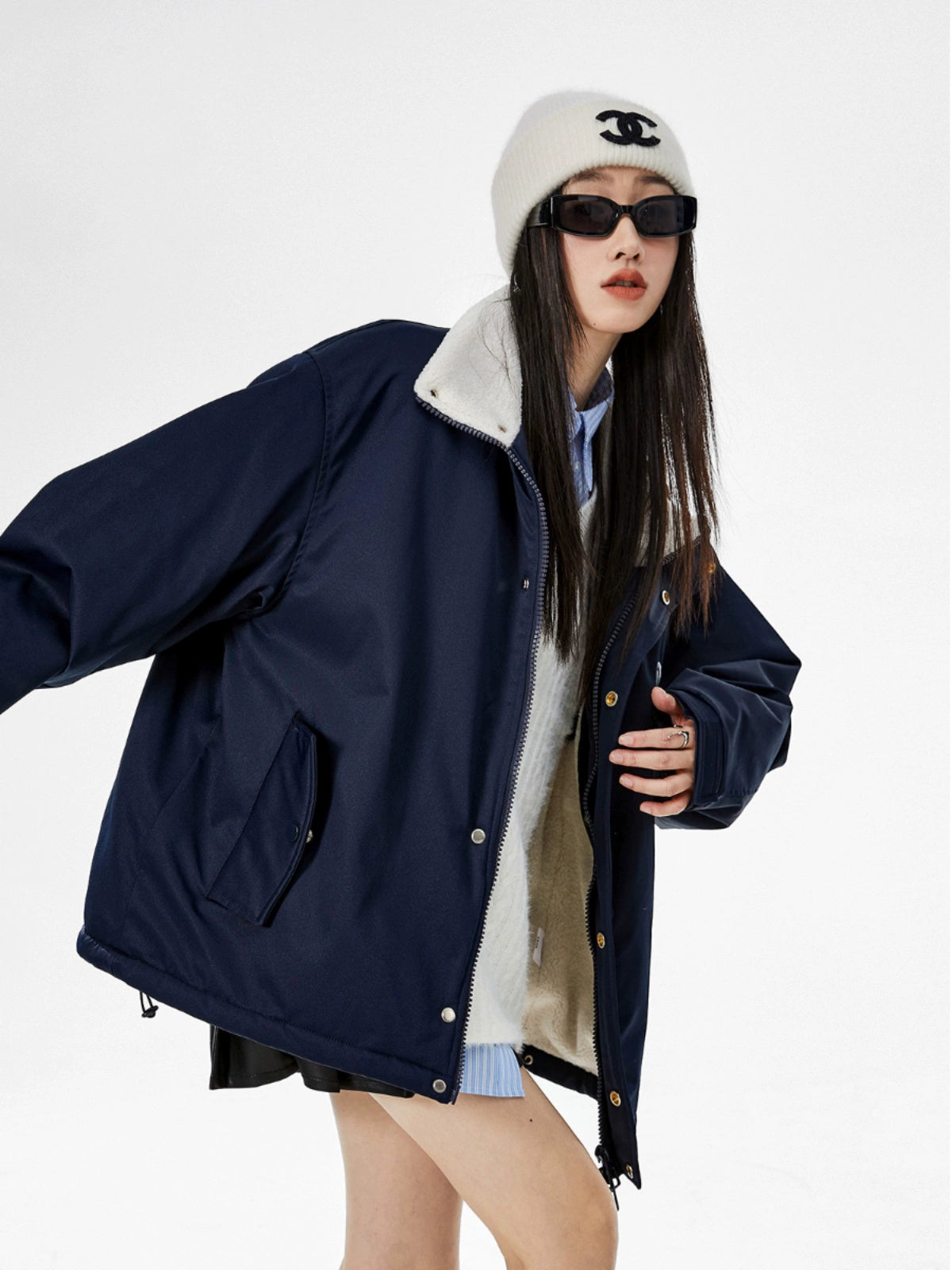 ICH MODE 美式复古棉服女2025新款深秋冬季棉袄棉衣夹棉外套加厚