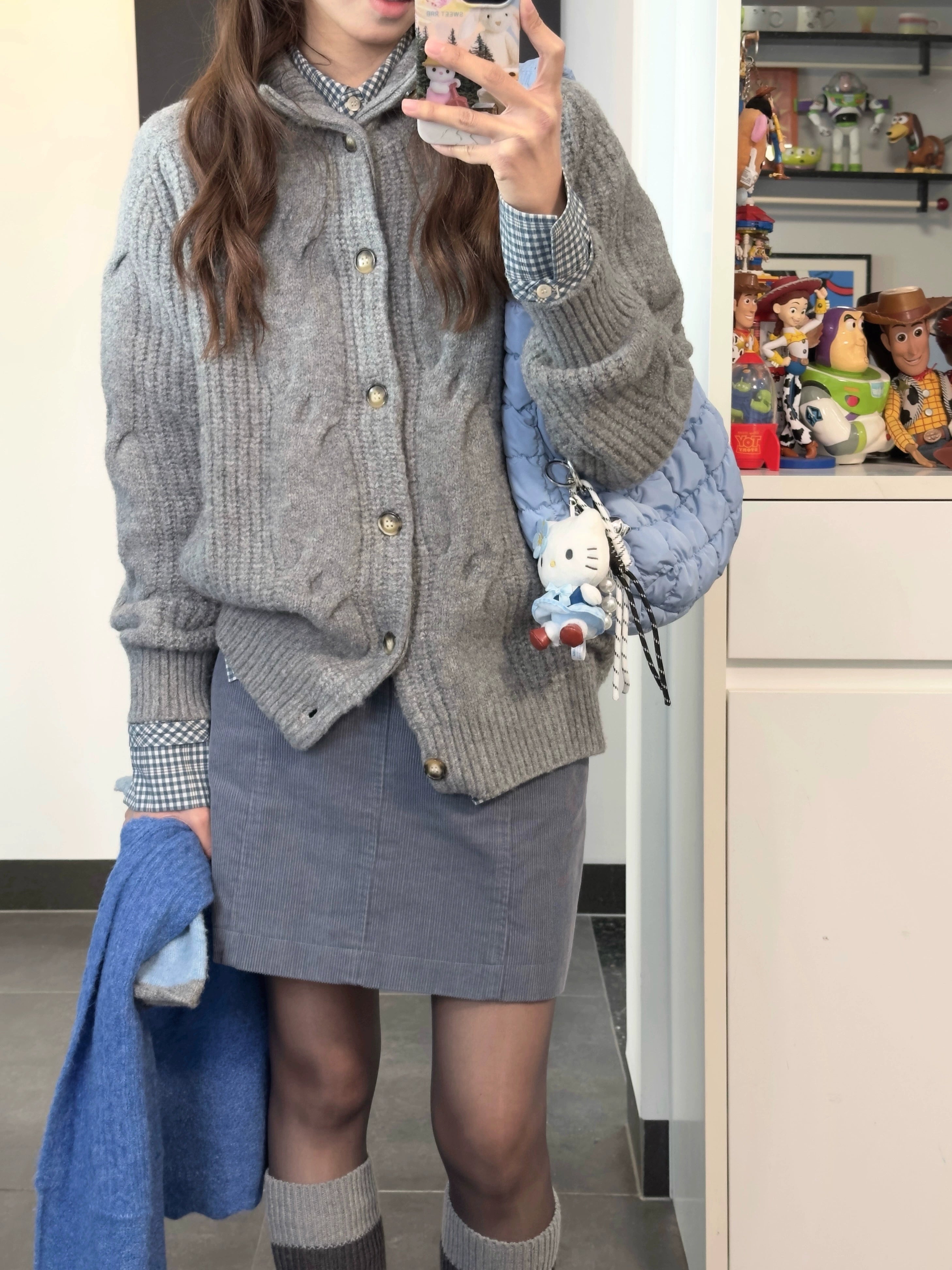 棉羊毛混纺保暖针织开衫毛衣老钱风秋冬通勤百搭TERRAINCOGNITA