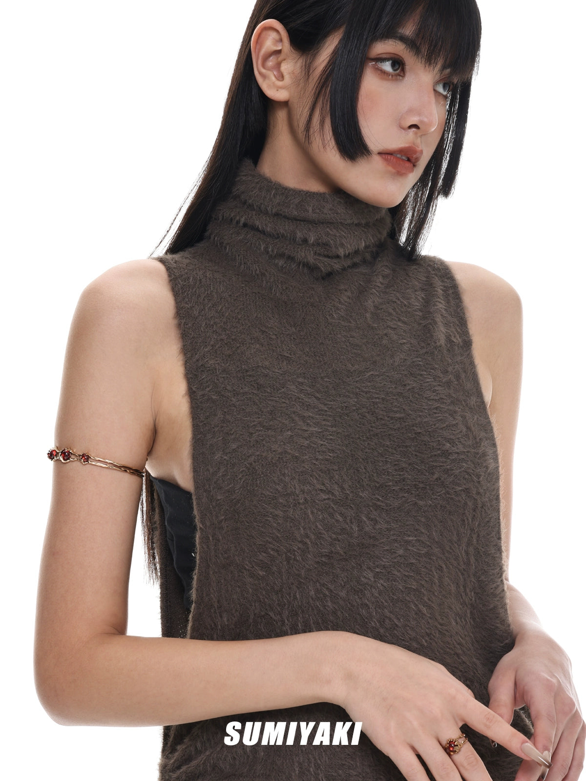 超A!SUMIYAKI 沙丘系列臂环 秋冬时髦感穿搭 修身手环 安可拉红