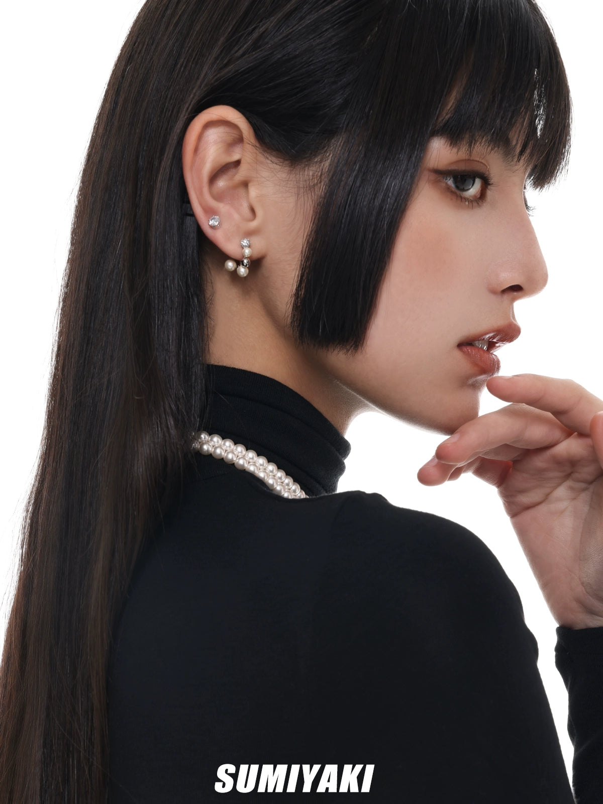 原创氛围感珍珠耳钉 SUMIYAKI 珍珠耳环精致小巧人工珍珠耳钉